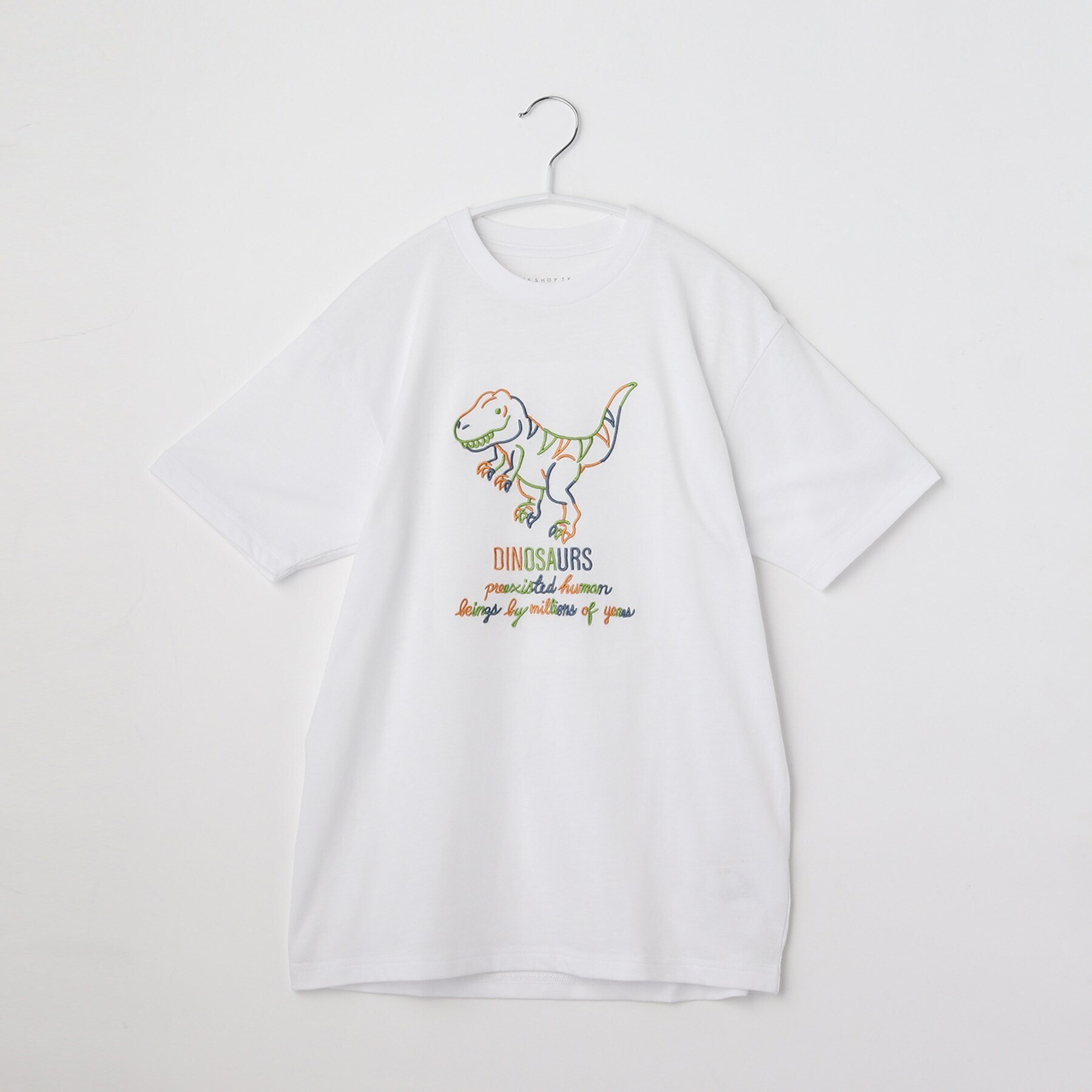 【150-160】恐竜刺繍Tシャツ