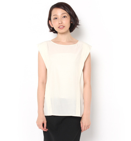 フレンチスリーブボートネックトップス
