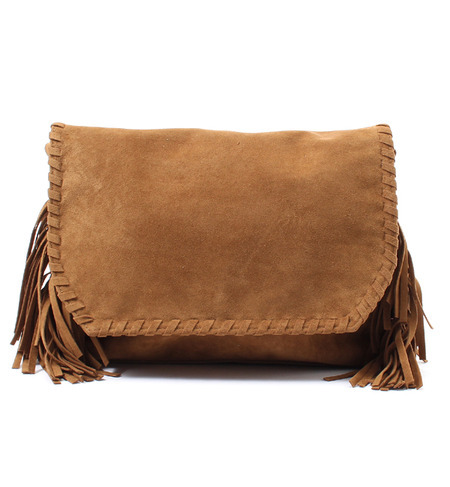 【エヌ ナチュラルビューティベーシック/N．Natural Beauty Basic】 スエードフリルクラッチバッグ [送料無料]