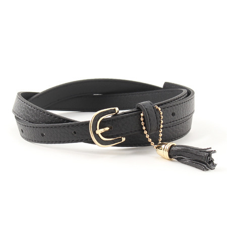 【エヌ ナチュラルビューティベーシック/N．Natural Beauty Basic】 タッセルチャーム付き細ベルト [送料無料]