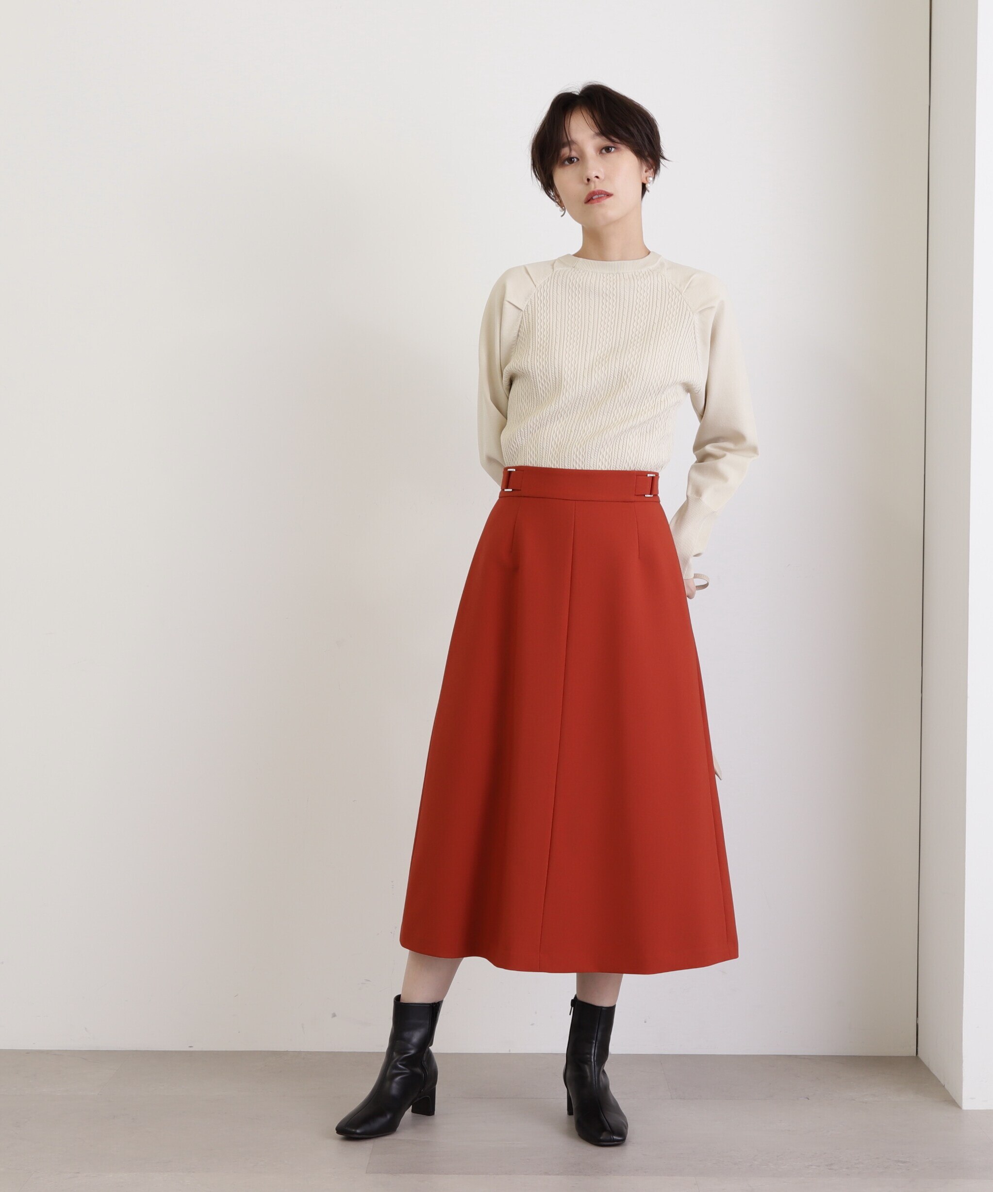 サイドバックルAラインスカート《S Size Line》|N.Natural Beauty