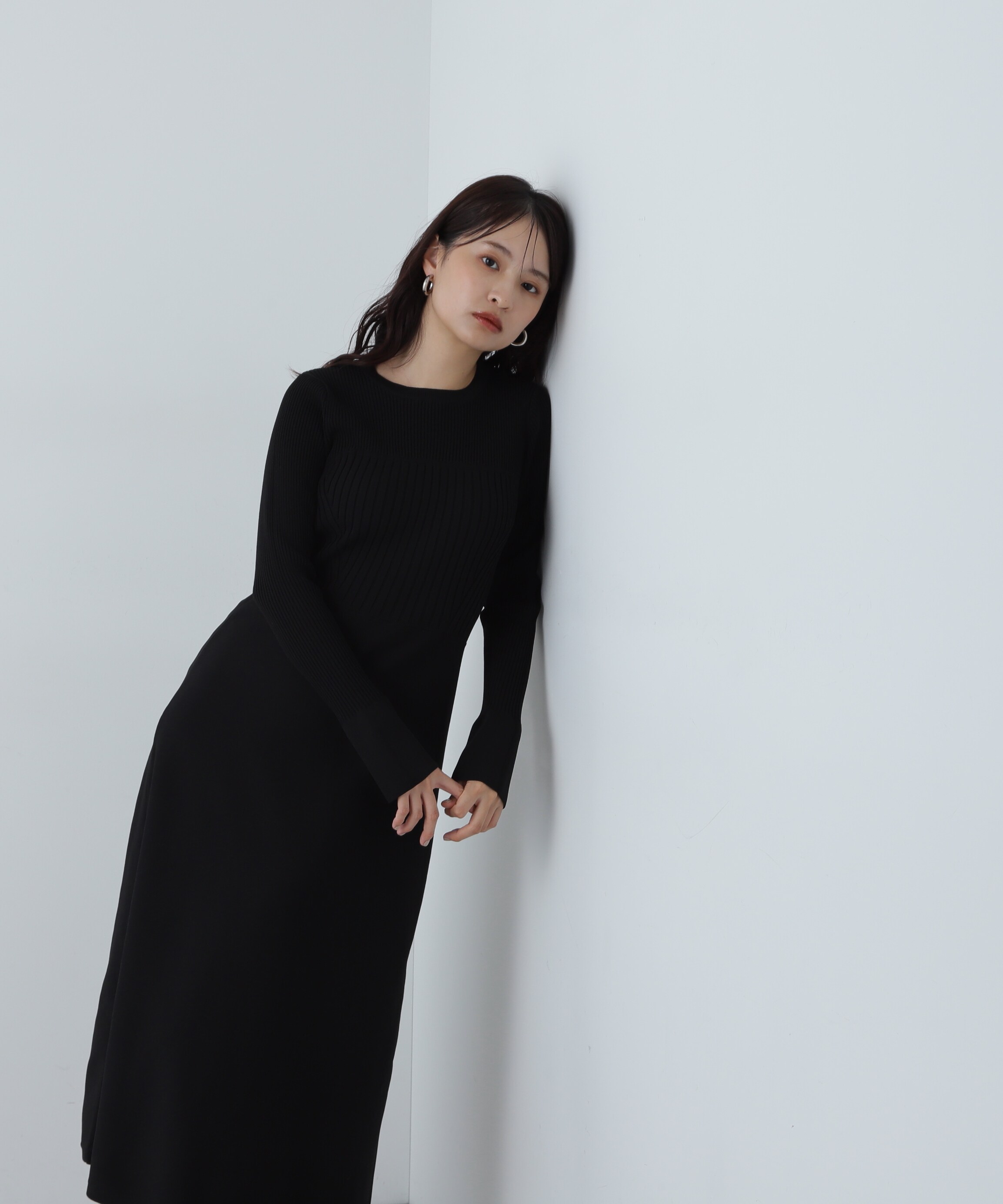 N. Natural Beauty Basic*｜ビスチェドッキングニットワンピース