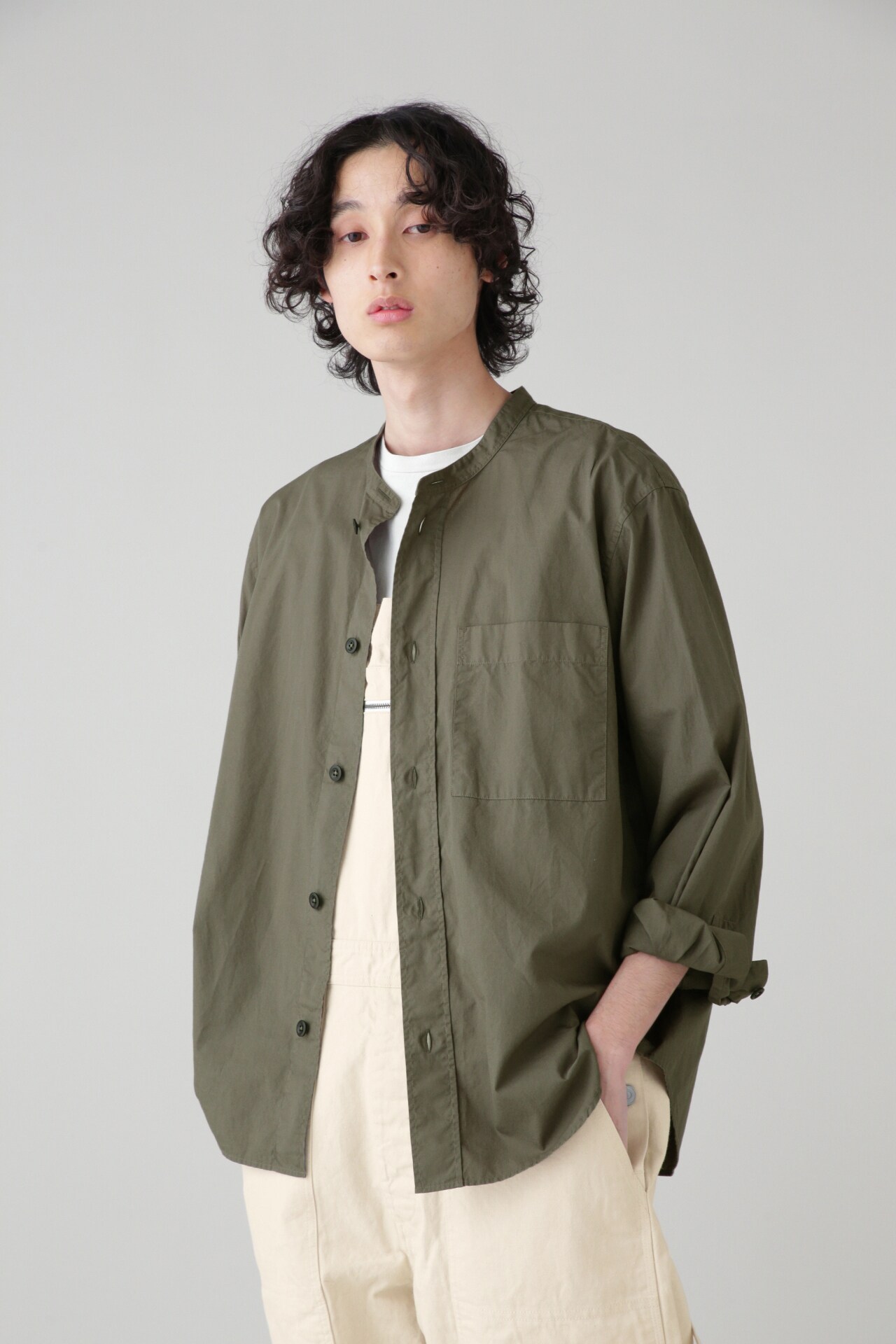 美品】MHL. GARMENT DYE TOUGH COTTON POPLIN-