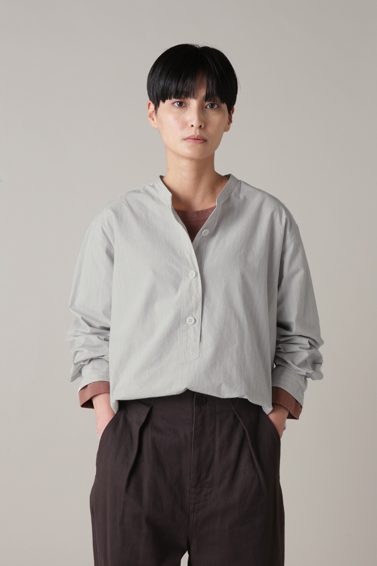 WORKWEAR STRIPE COTTON SHIRTING|MHL.(エムエイチエル)の通販｜アイルミネ