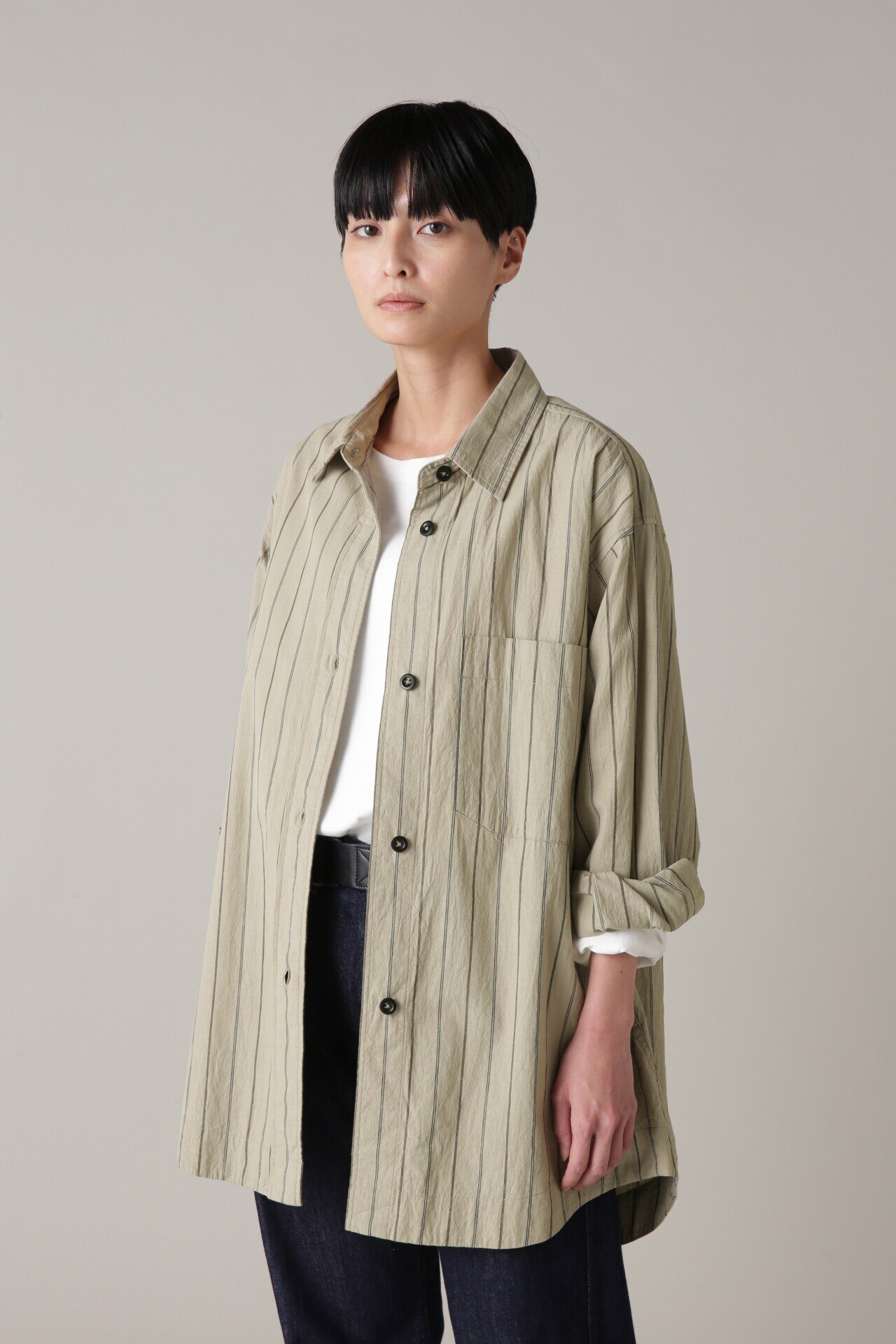 驚きの価格 VINTAGE MHL. ノーカラージャケット DRY RIB COTTON ノー