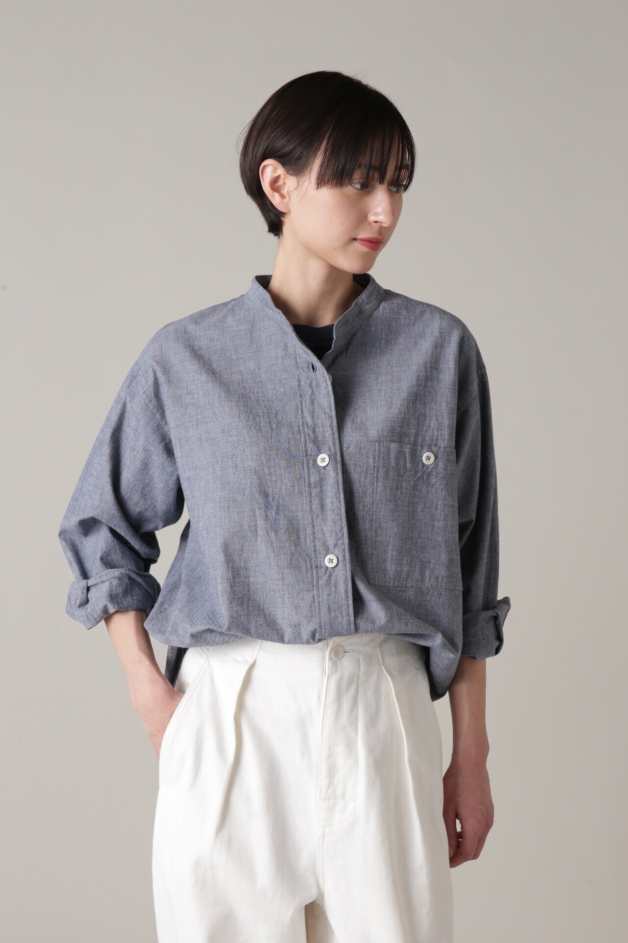 MHL gray shirtマーガレットハウエル - シャツ