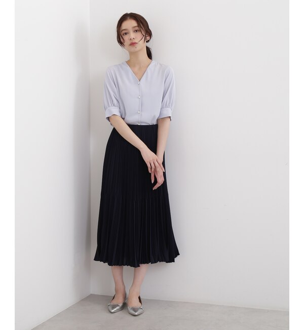 シフォンギャザープリーツスカート|NATURAL BEAUTY BASIC(ナチュラルビューティーベーシック)の通販|アイルミネ シフォンギャザープリーツスカート|NATURAL BEAUTY BASIC(ナチュラルビューティーベーシック)の通販|アイルミネ