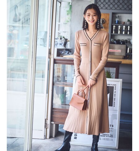 バイカラープリーツニットワンピース Natural Beauty Basic ナチュラルビューティーベーシック の通販 アイルミネ バイカラープリーツニットワンピース Natural Beauty Basic ナチュラルビューティーベーシック の通販 アイルミネ