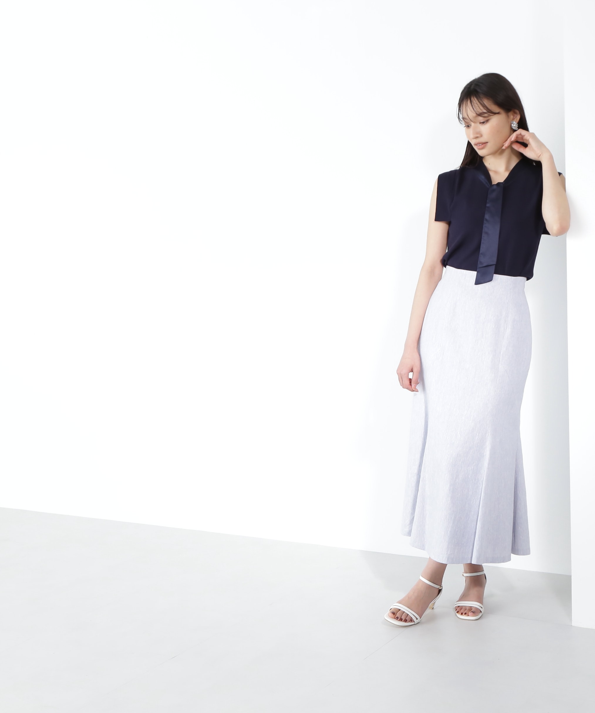 サマーラメツイードスカート|NATURAL BEAUTY BASIC(ナチュラル 
