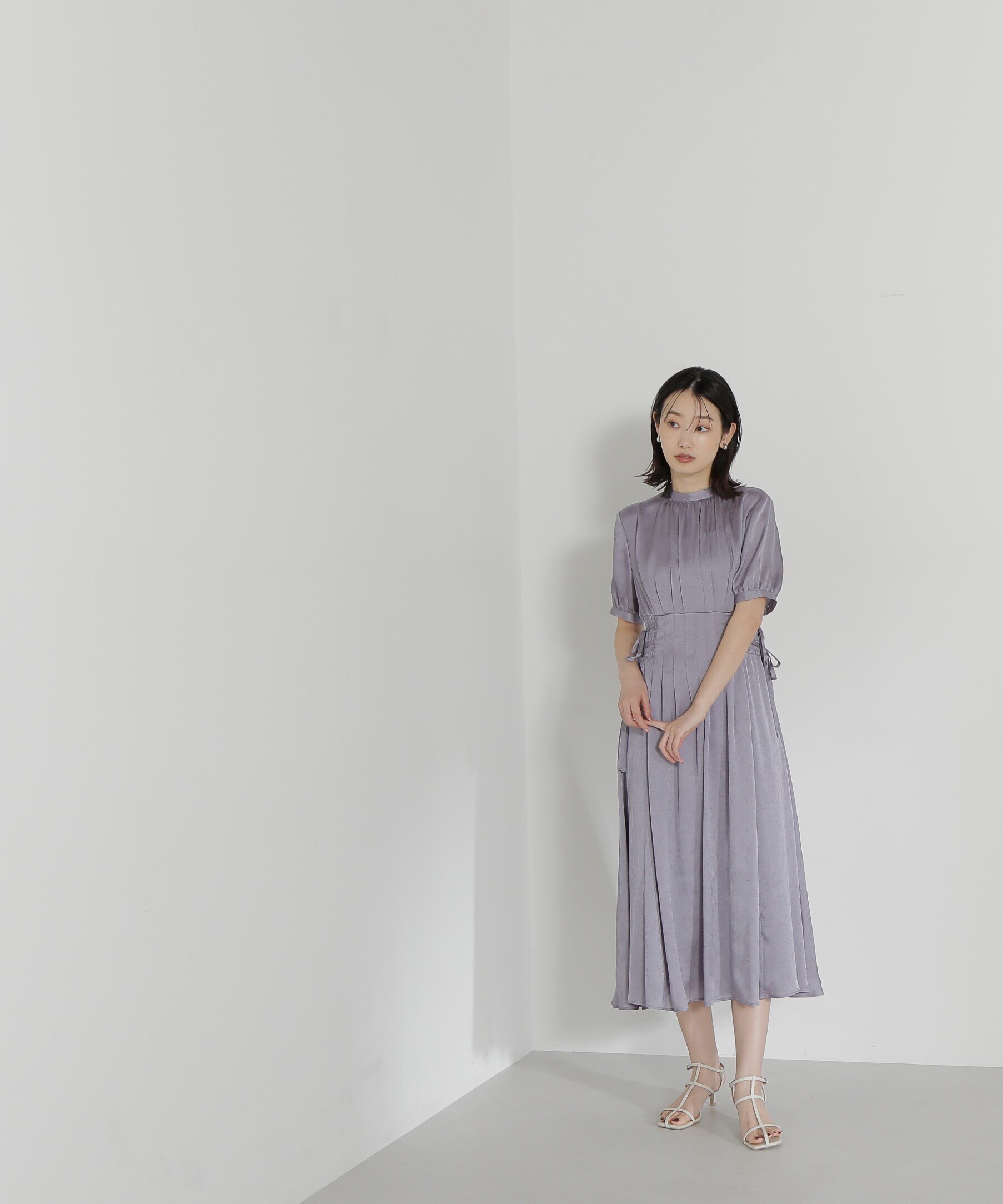 ジャガードハイネックワンピース23AW|NATURAL BEAUTY BASIC(ナチュラル