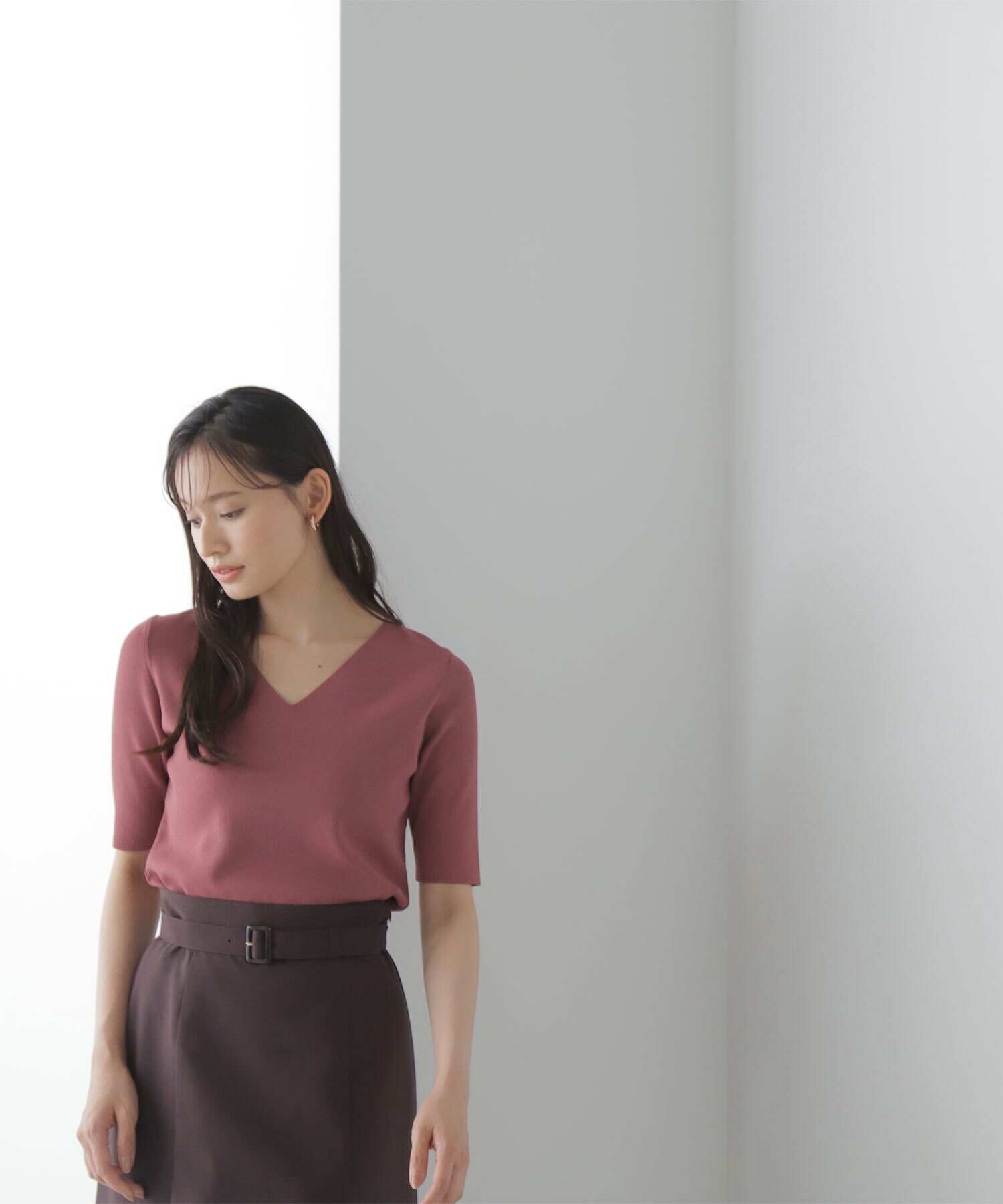 総針ベーシックシリーズ＞Ｖネック23AW|NATURAL BEAUTY BASIC