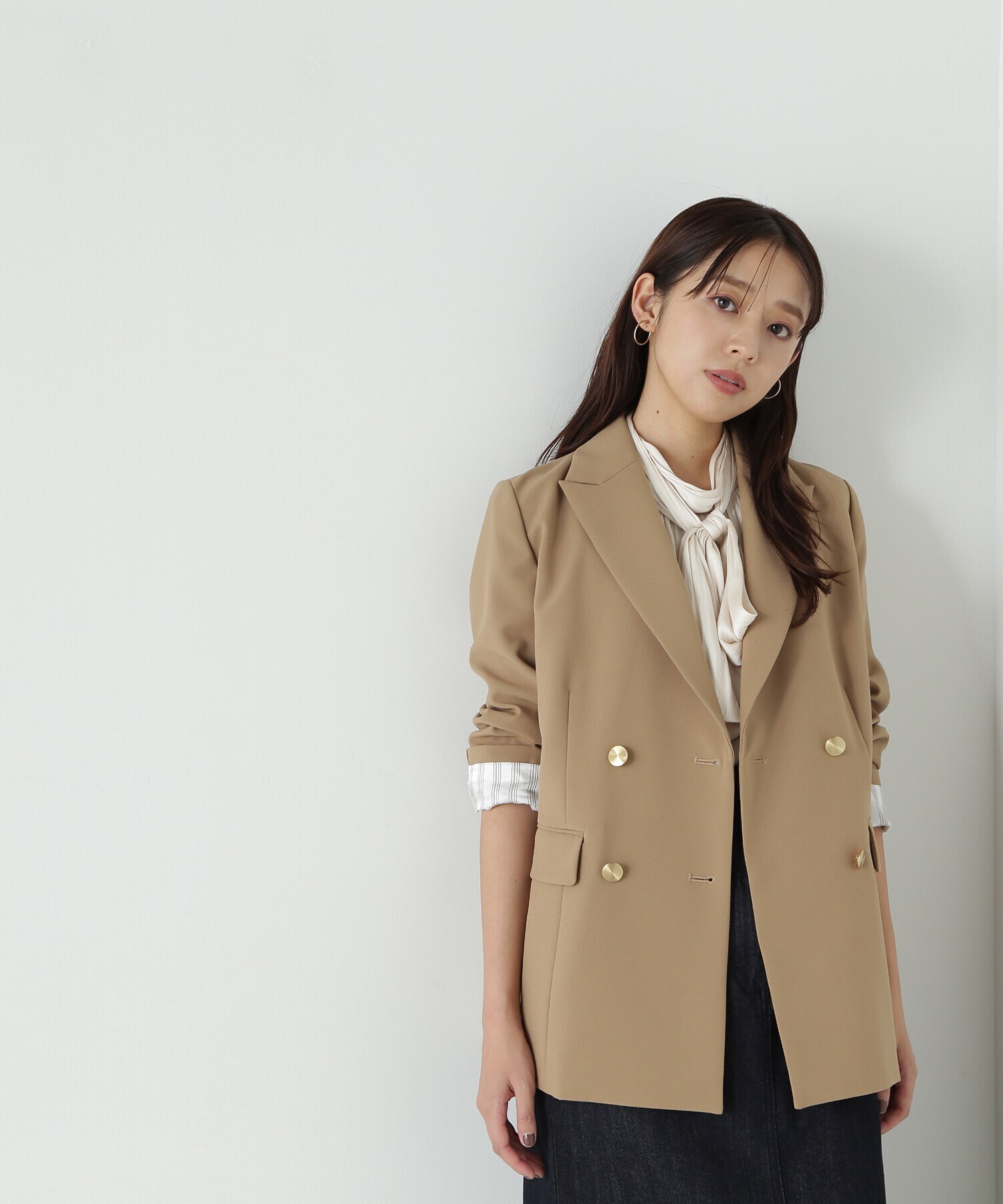 ダブルブレストボクシージャケット|NATURAL BEAUTY BASIC(ナチュラル 