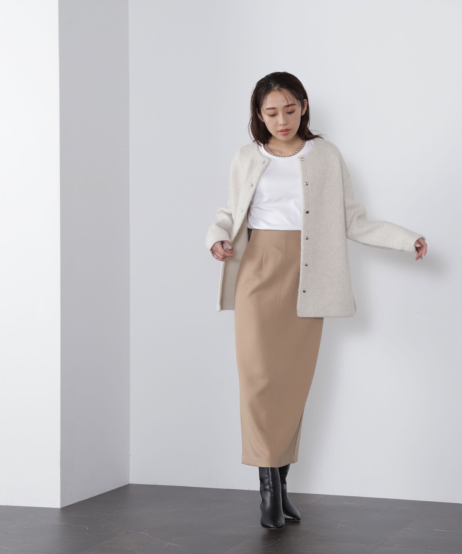 FOX接結コーディガン23AW|NATURAL BEAUTY BASIC(ナチュラル