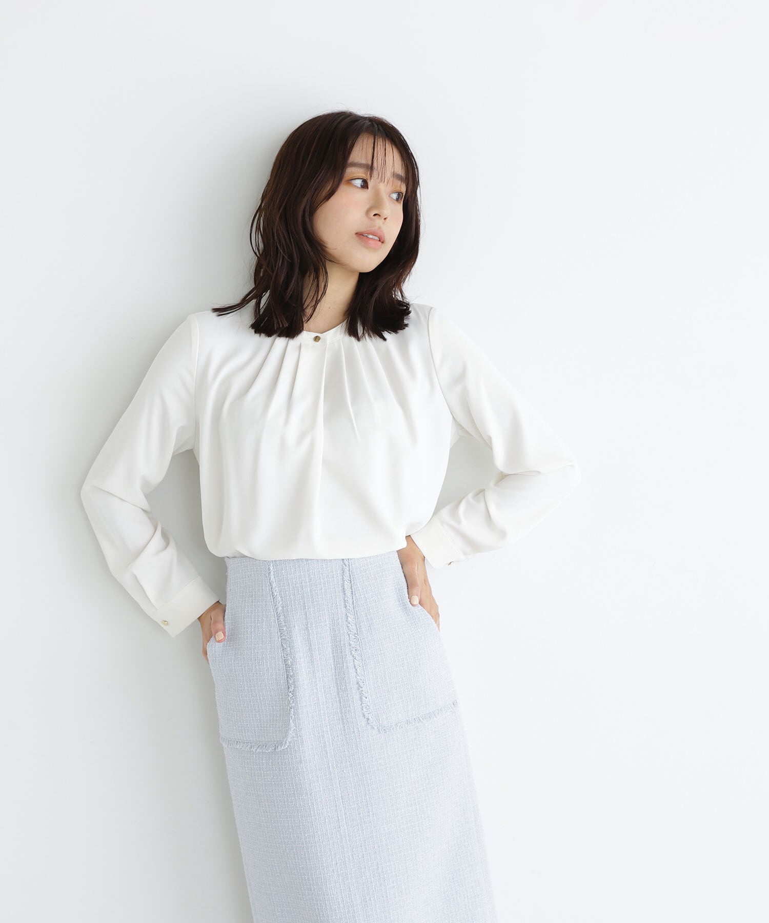 フロントタックブラウス 24SS|NATURAL BEAUTY BASIC(ナチュラル