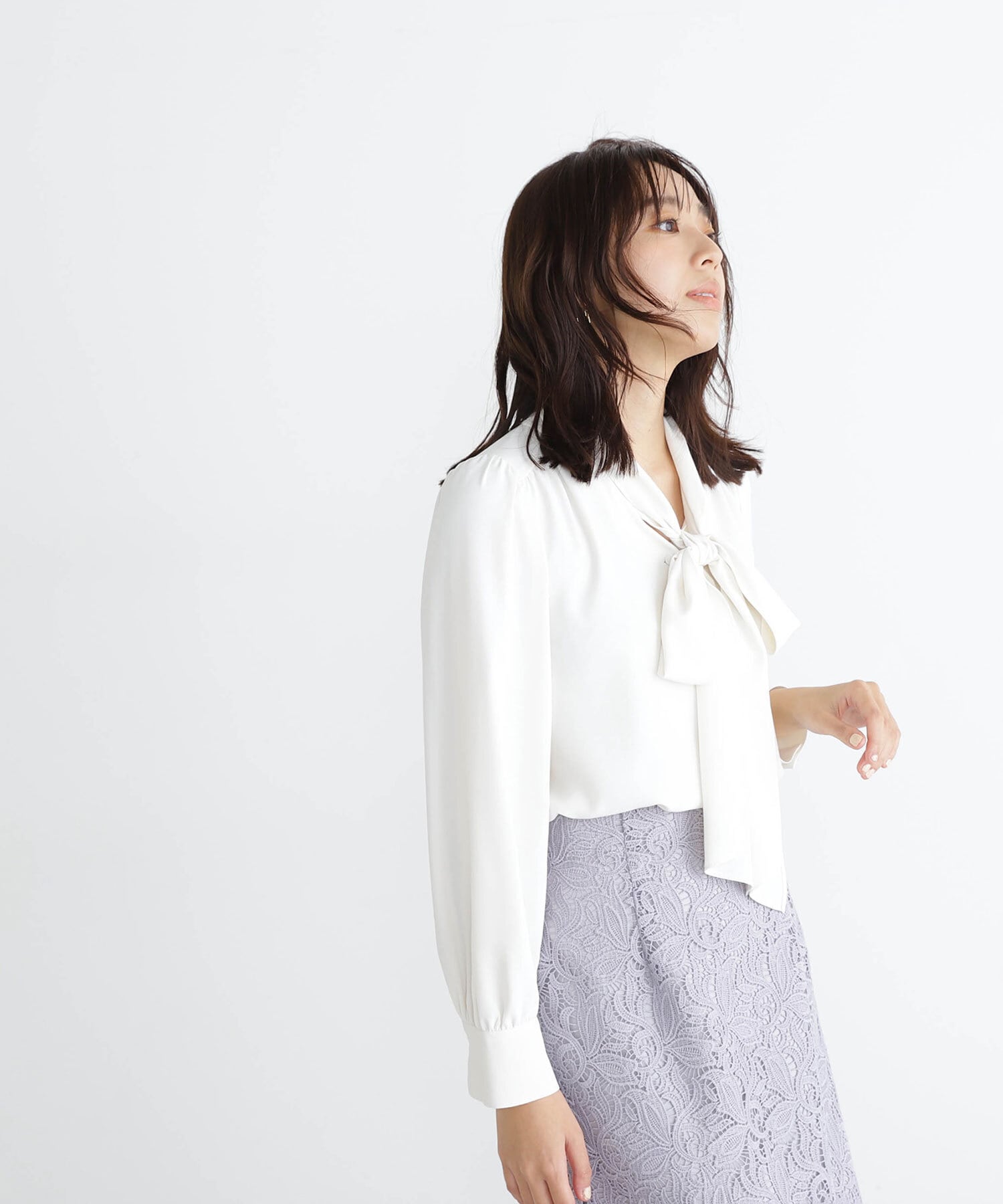 リボンボウタイブラウス 24SS |NATURAL BEAUTY BASIC(ナチュラル