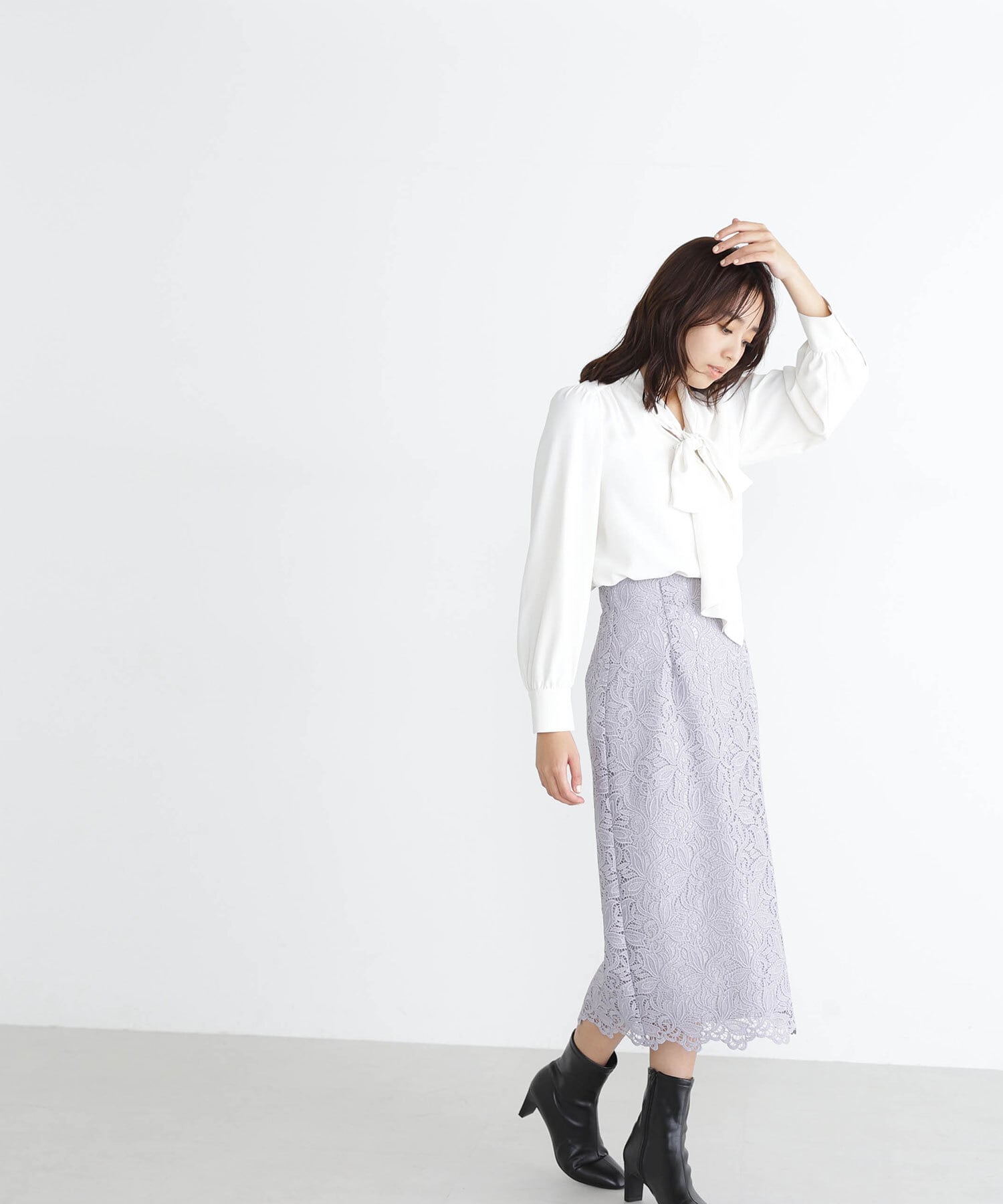 リボンボウタイブラウス 24SS |NATURAL BEAUTY BASIC(ナチュラル