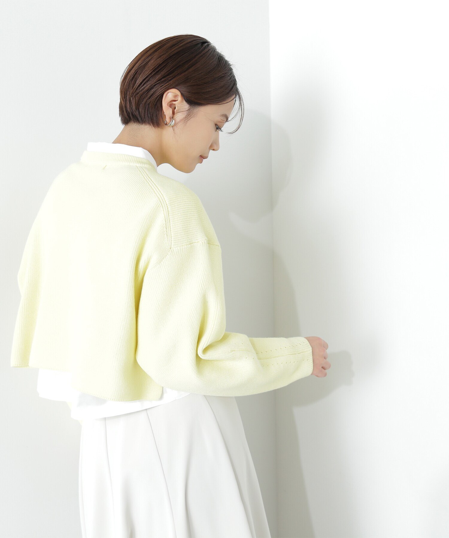 クロップドニット＆シャツセット 24SS|NATURAL BEAUTY BASIC