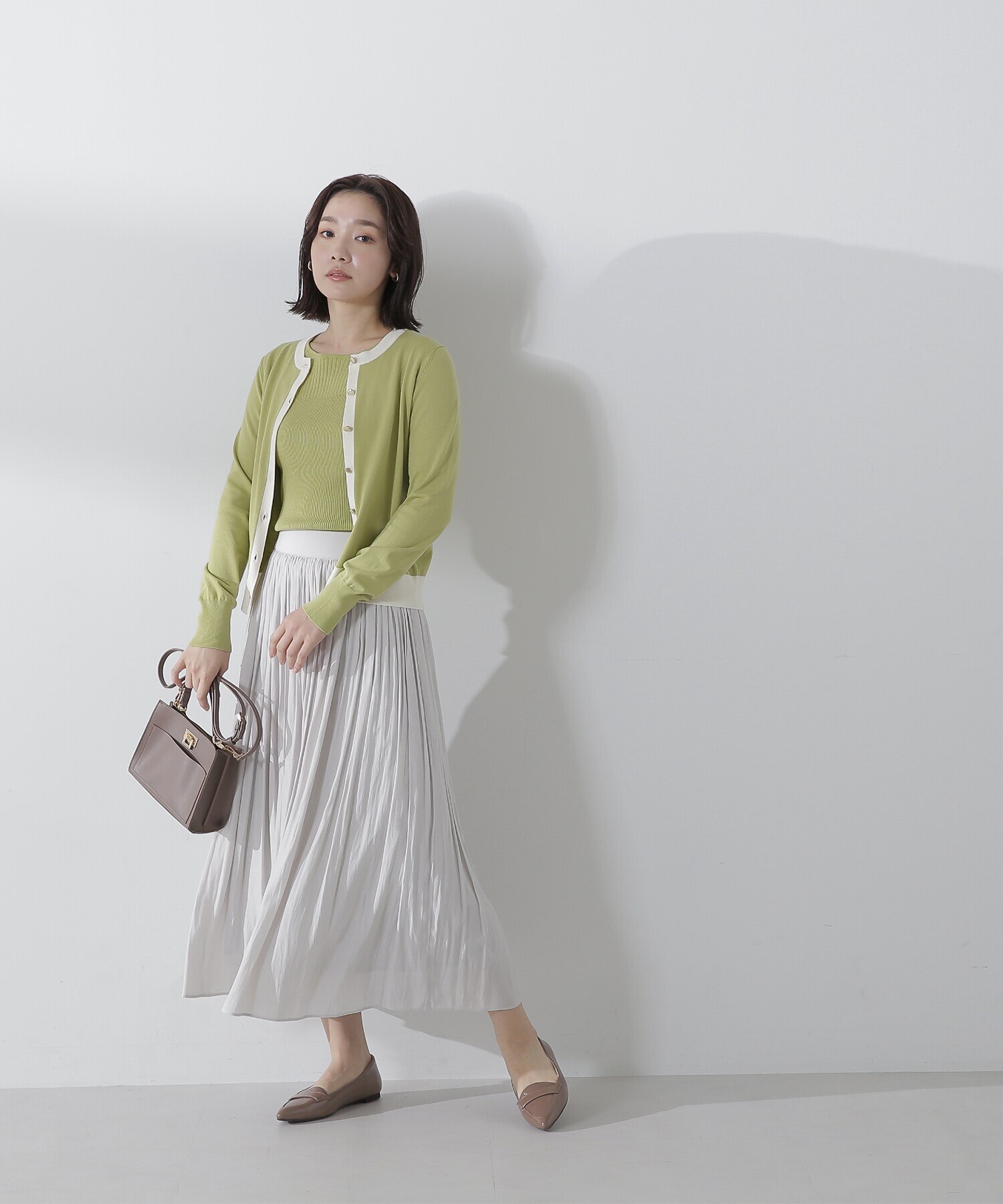 バイカラーニットアンサンブル 24SS|NATURAL BEAUTY BASIC(ナチュラル