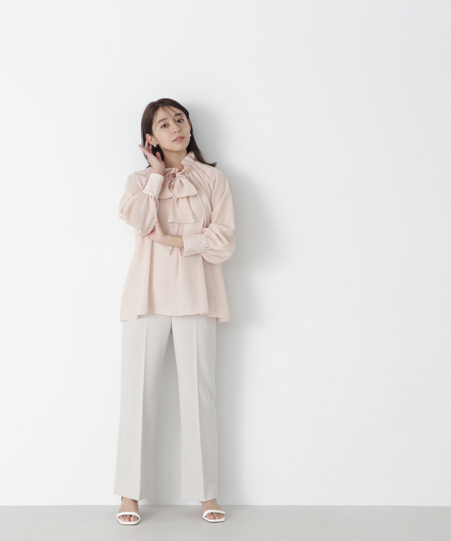 シアーボウタイブラウス 24SS|NATURAL BEAUTY BASIC(ナチュラル