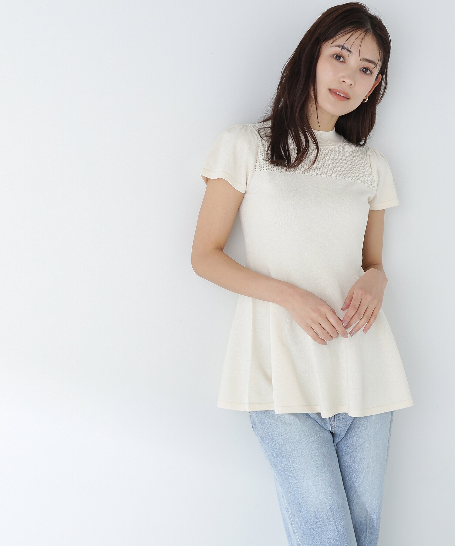 ニットベスト×シアーリブトップス23AW|NATURAL BEAUTY BASIC