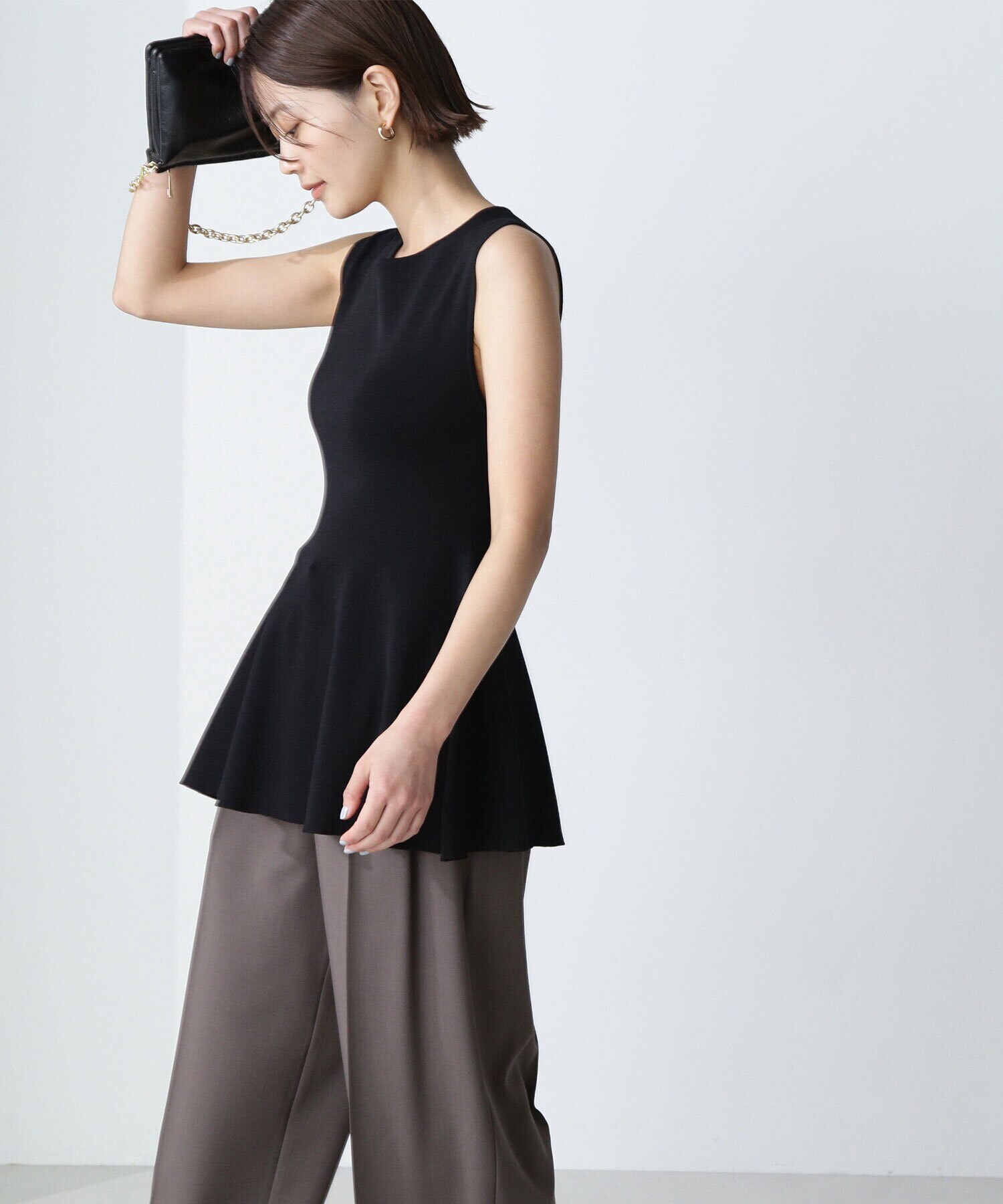 ニットベスト×シアーリブトップス23AW|NATURAL BEAUTY BASIC