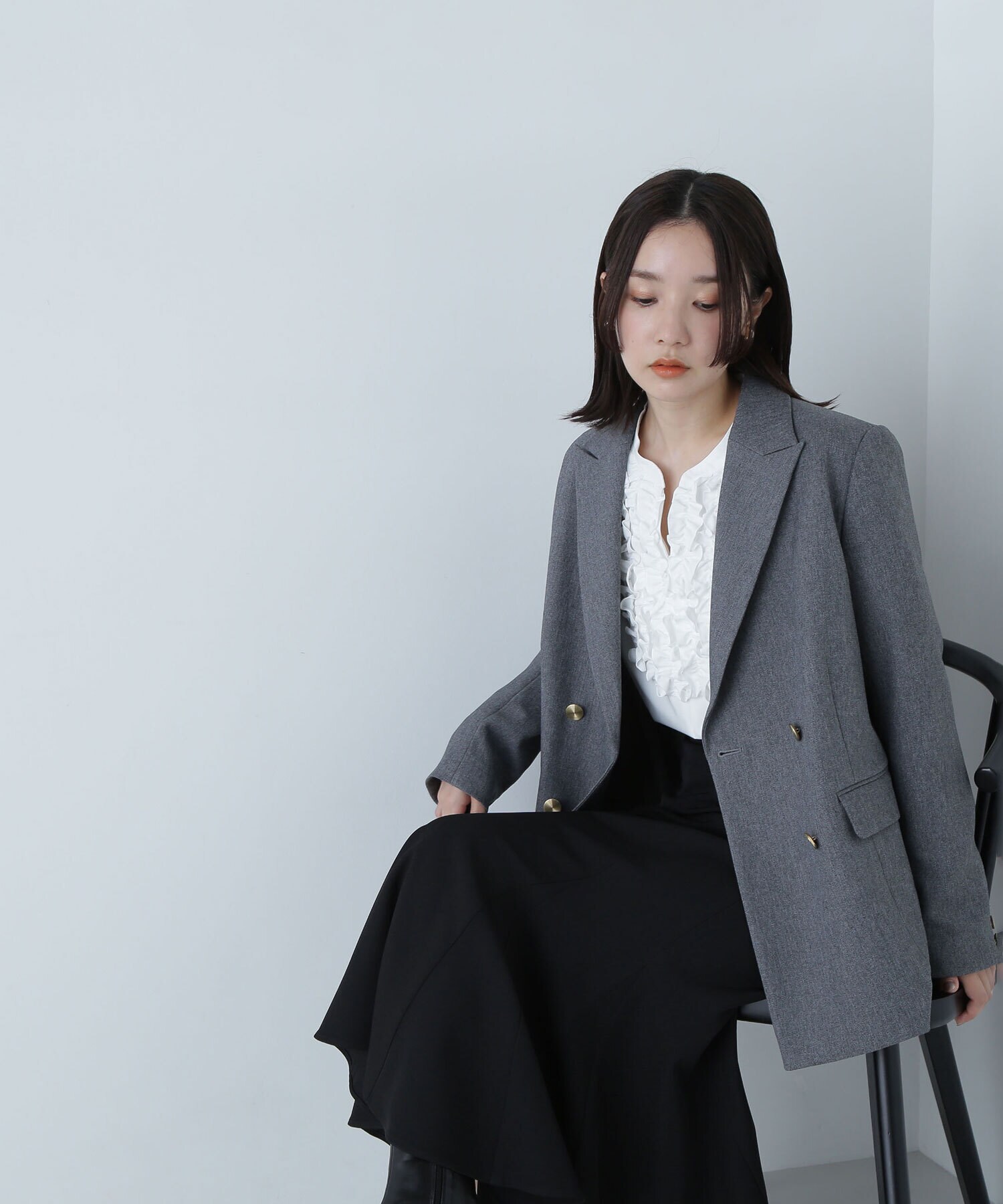 ダブルブレストボクシージャケット 24AW|NATURAL BEAUTY BASIC