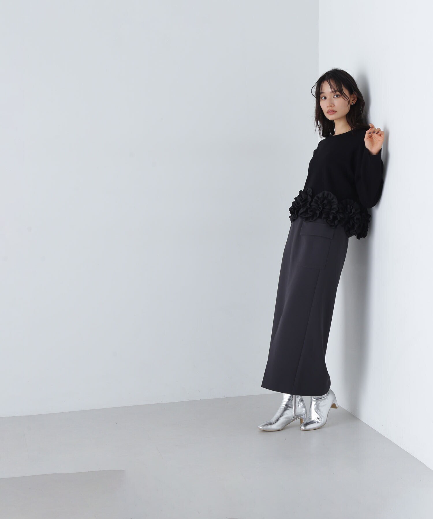 アシメスリットポケットスカート|NATURAL BEAUTY BASIC