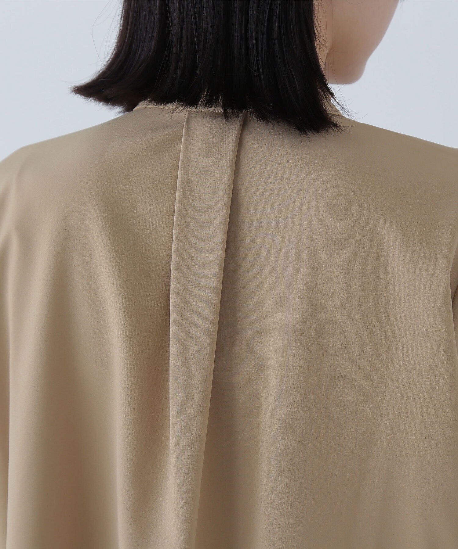 NATURAL BEAUTY BASIC ブラウス シャツ Vネックリボンタイ