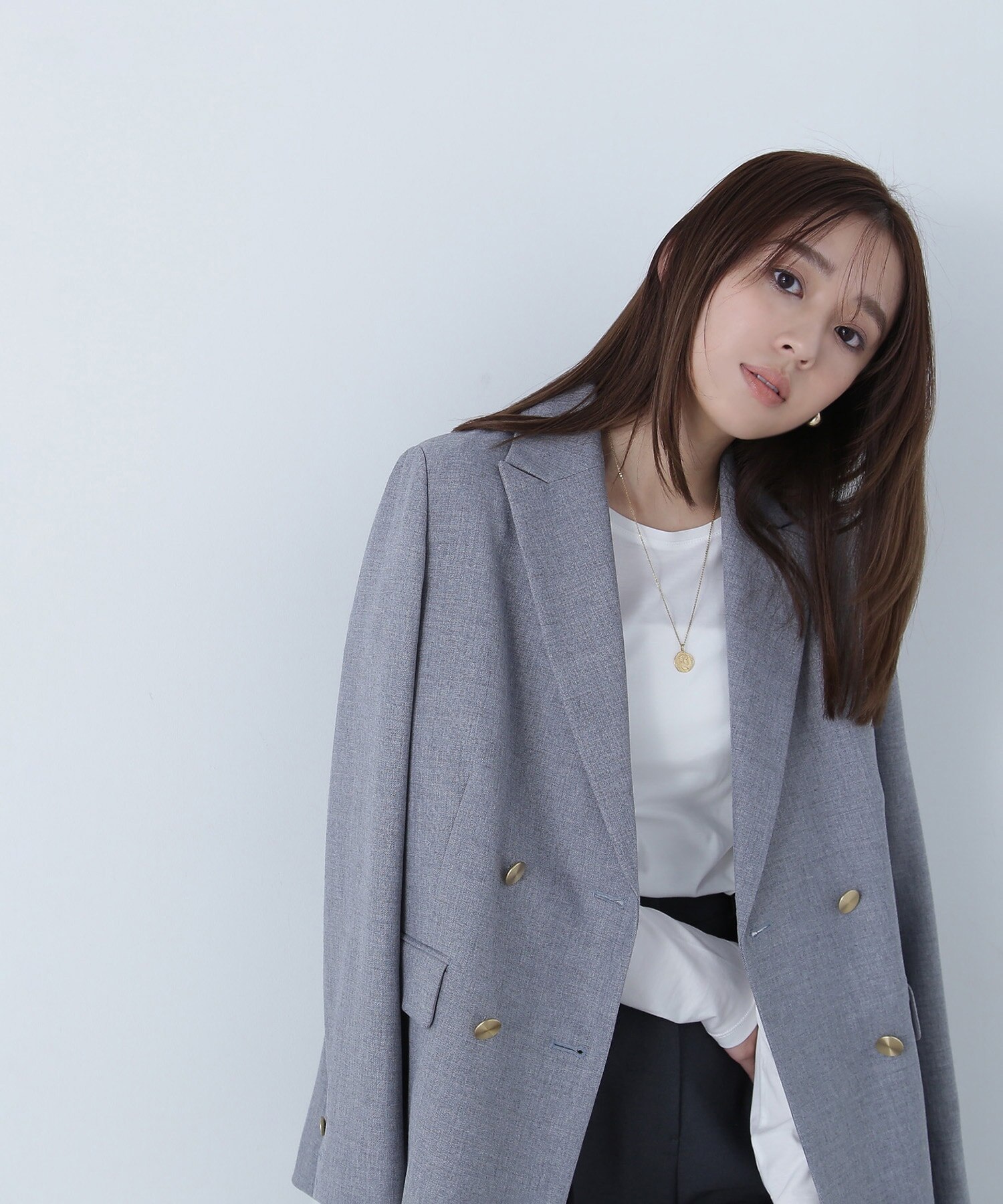 ウーリーフォルムハーフコート|NATURAL BEAUTY BASIC(ナチュラル