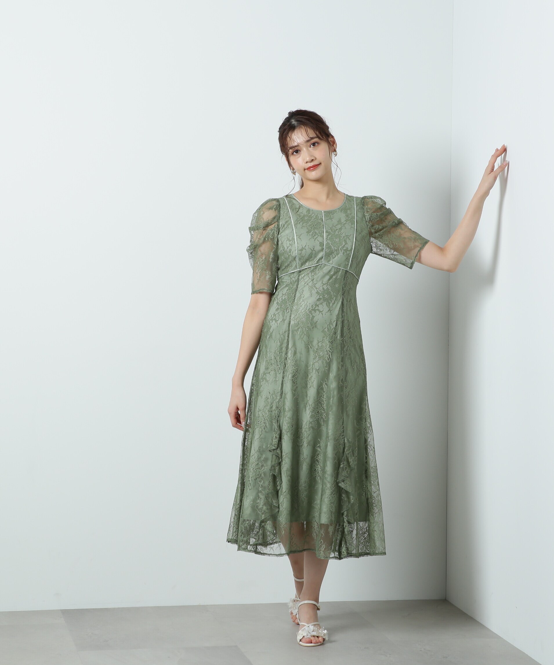 バイカラーラッフルレースドレス|JILL by JILL STUART(ジル バイ ジル 