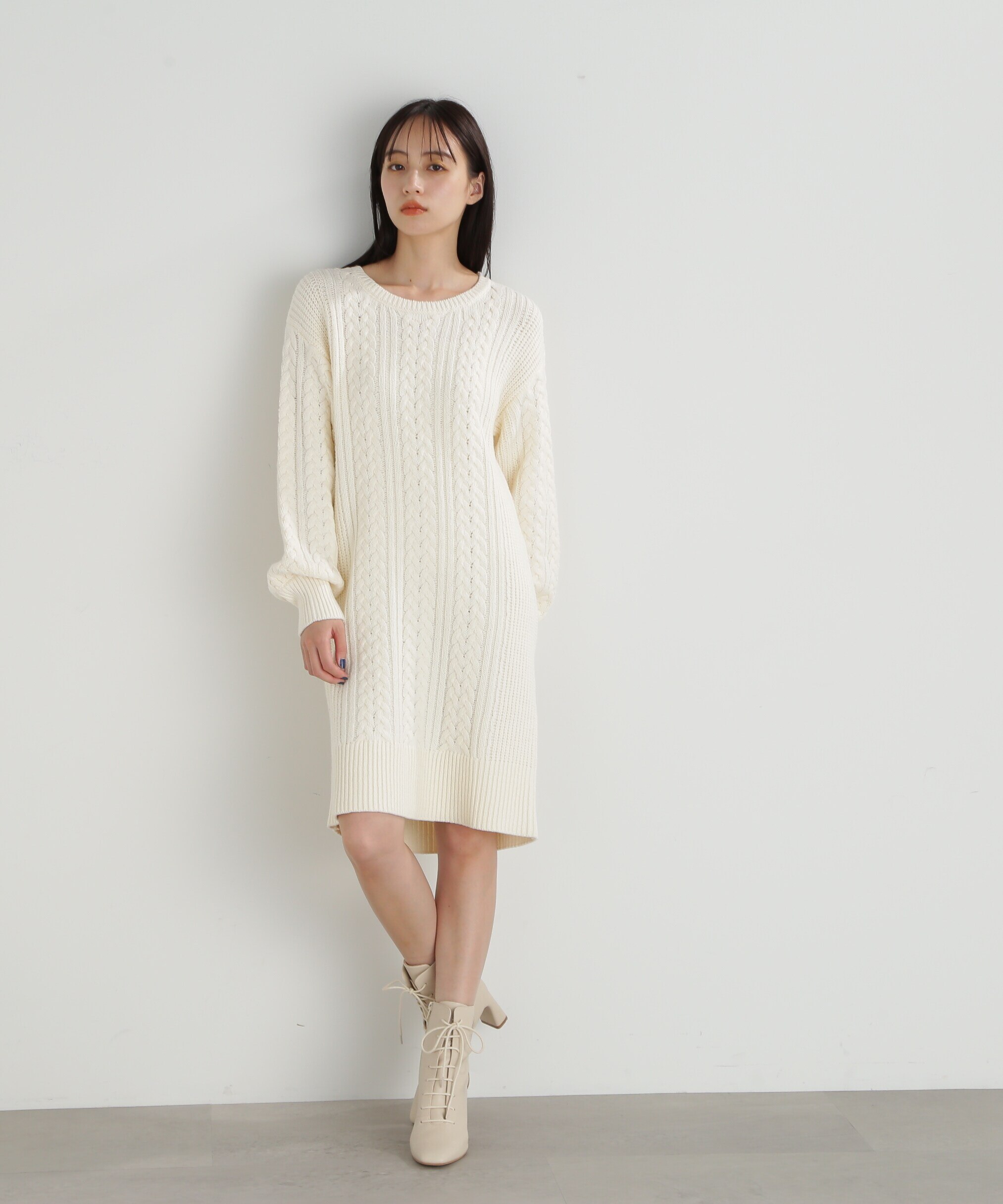 ラッフルカラーケーブルミニニットワンピース|JILL by JILL STUART ...