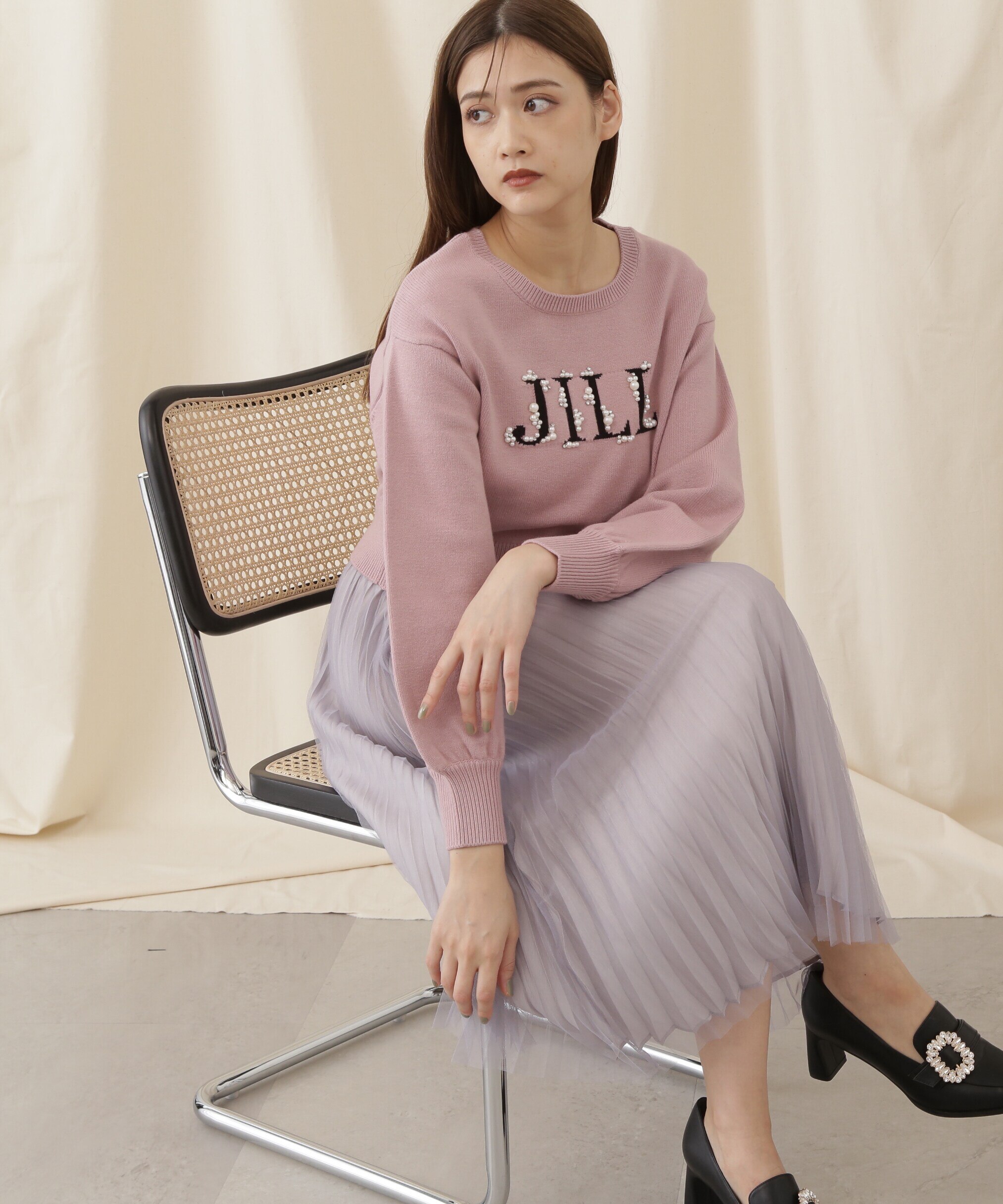 ロゴジャガードビジューニット|JILL by JILL STUART(ジル バイ ジル