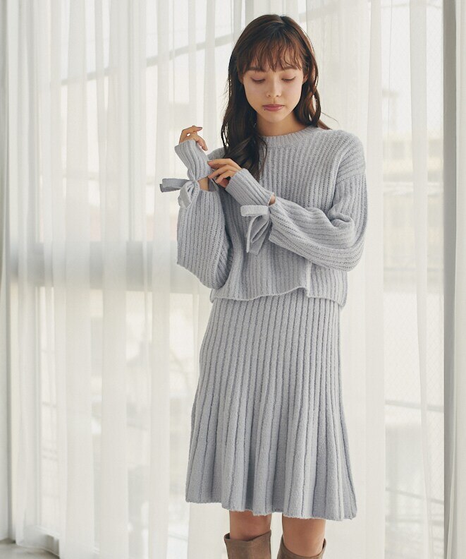 ラメミックスニット WEB限定カラー:ブルー|JILL by JILL STUART