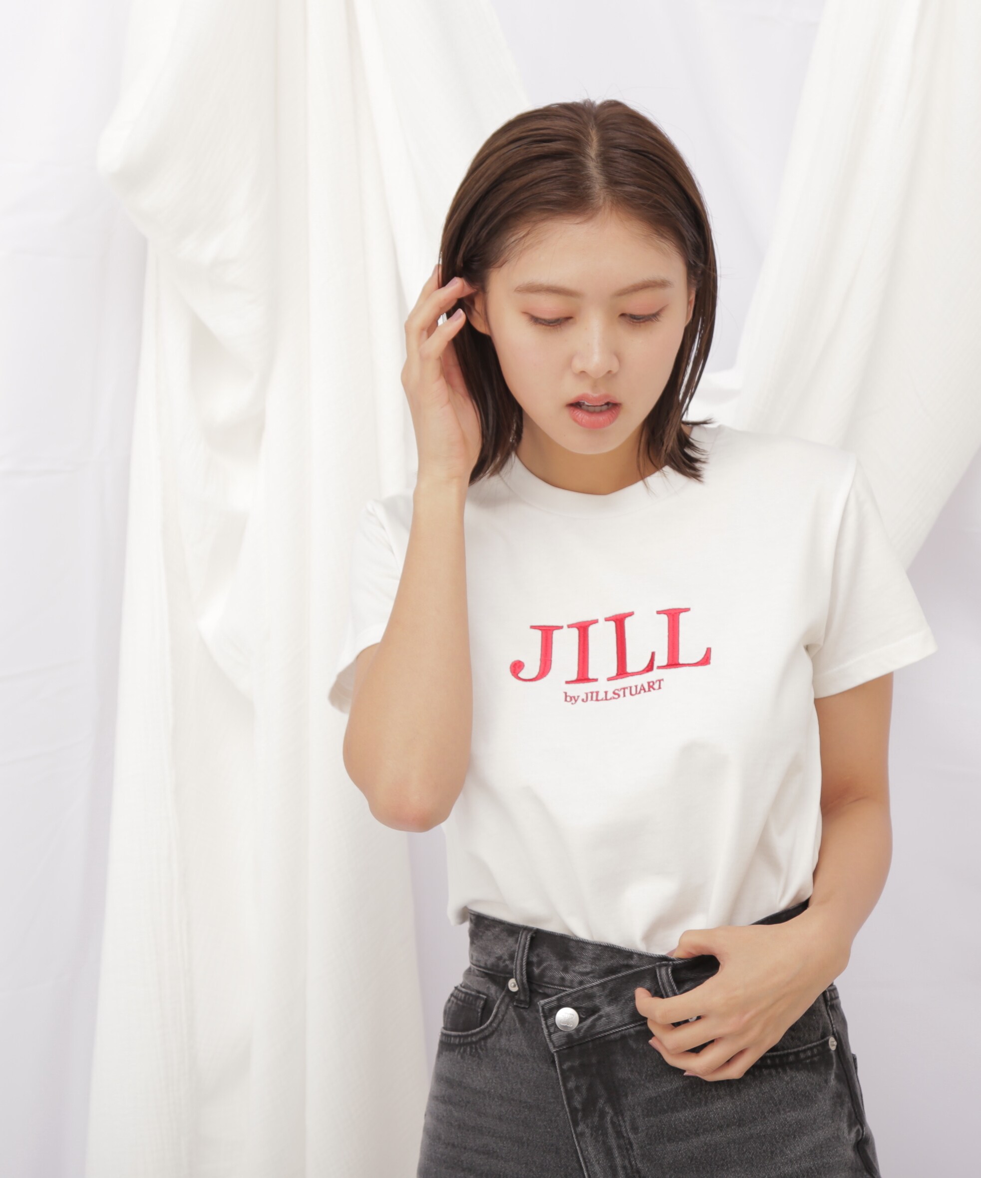 JBオーガニック刺繍ロゴTシャツ|JILL by JILL STUART(ジル バイ ジル