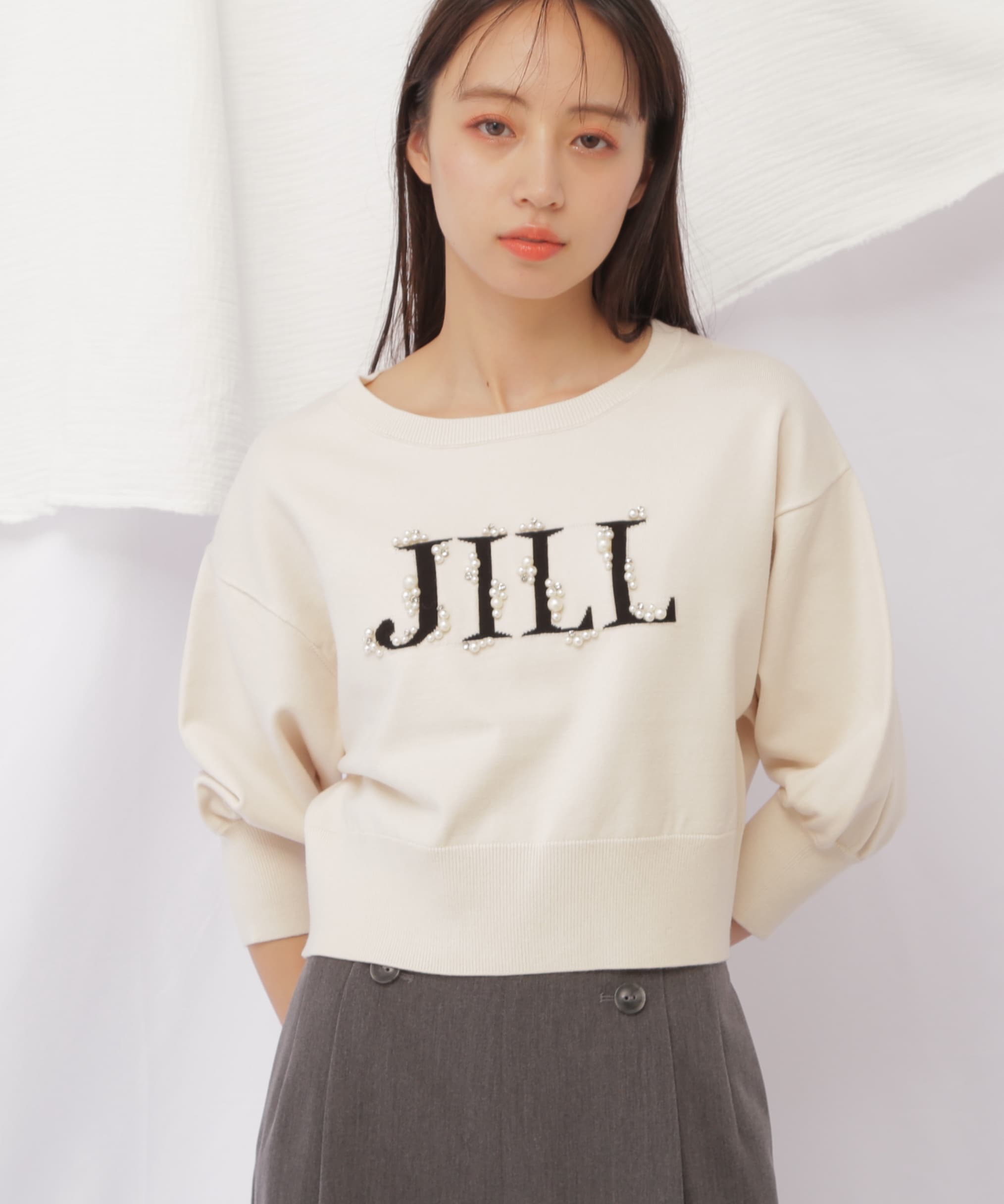 ロゴジャガードビジューニット|JILL by JILL STUART(ジル バイ ジル 