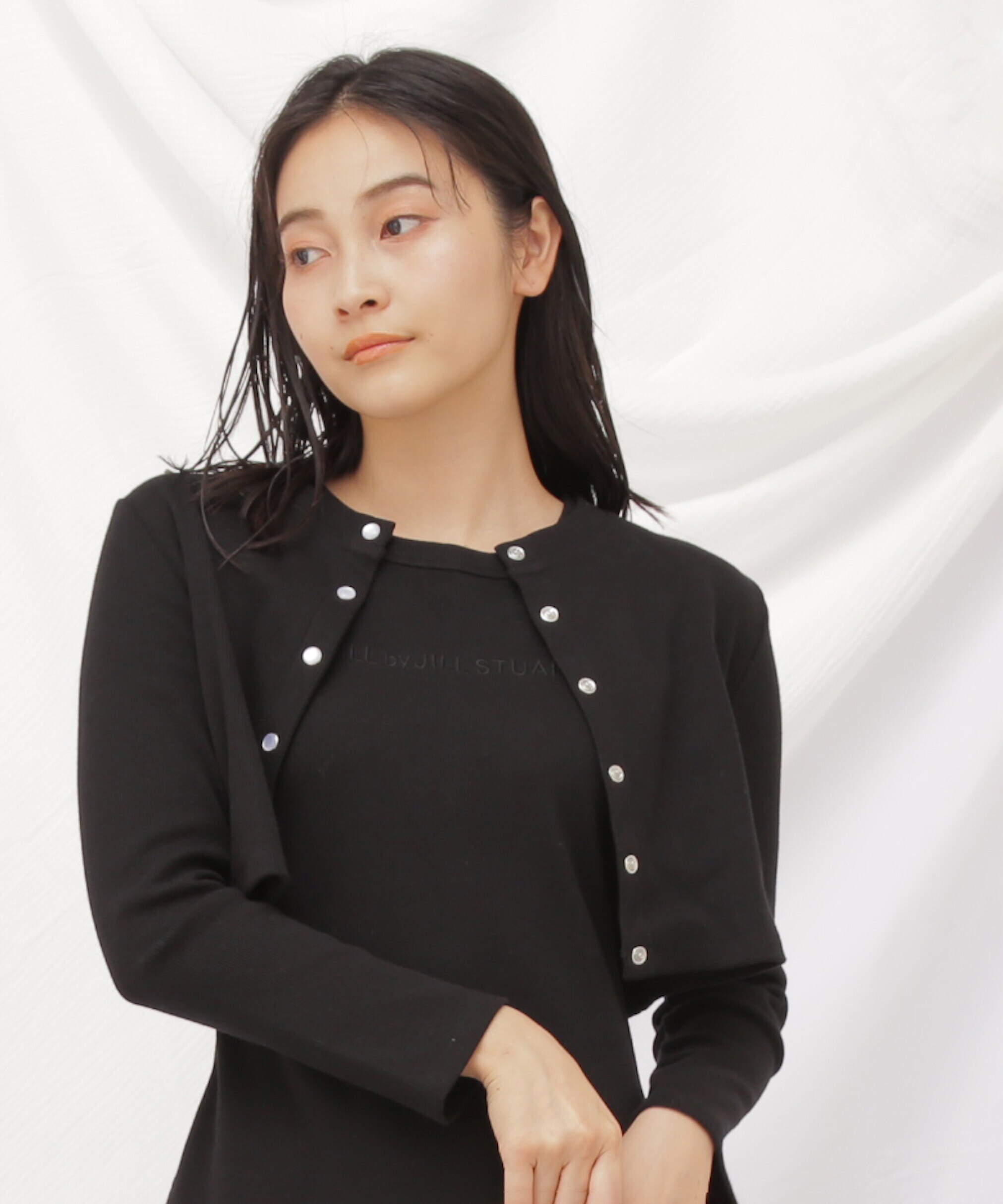 バイカラーハーフジップダイバートップス|JILL by JILL STUART