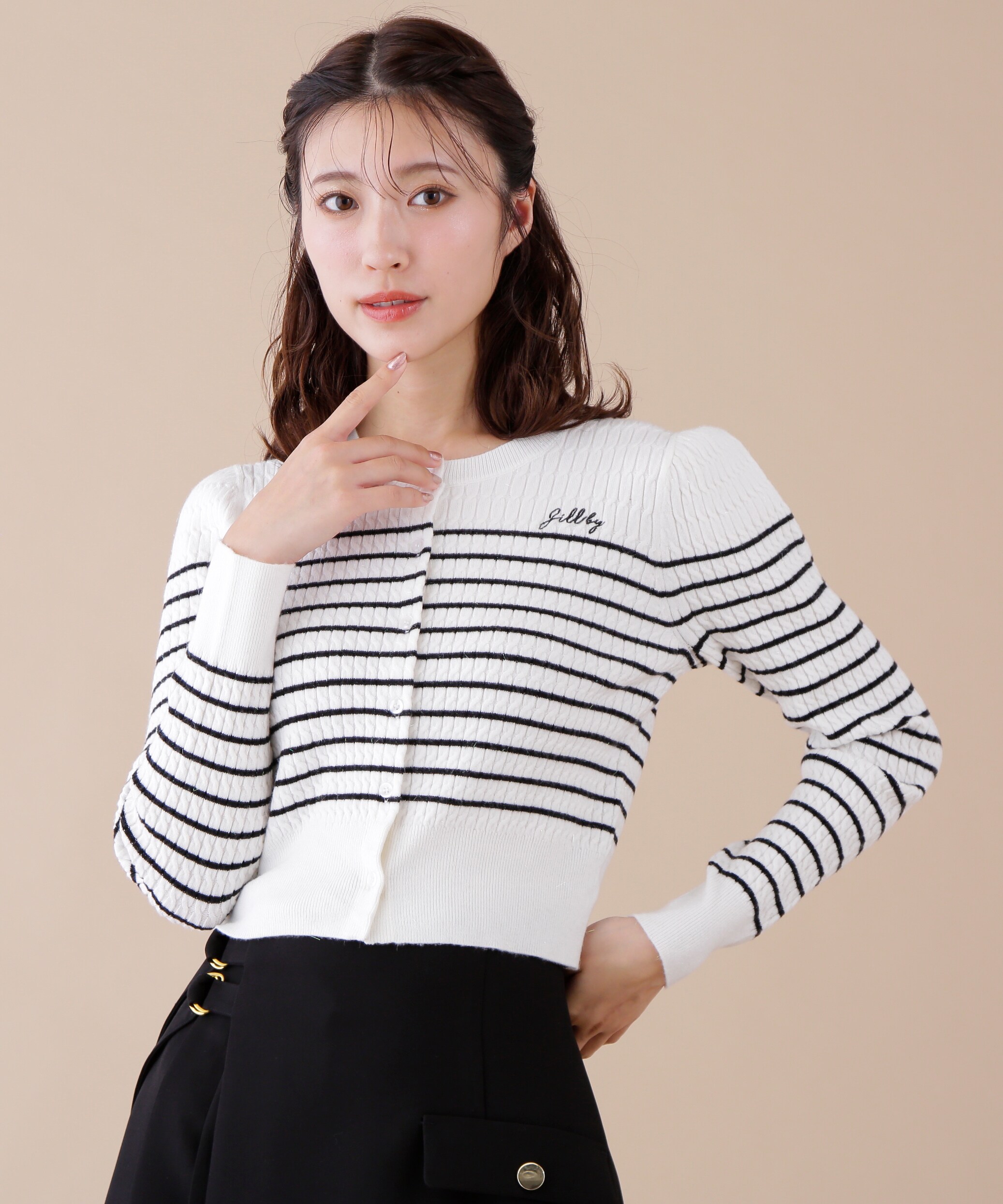 バイカラー短丈カーデトップス|JILL by JILL STUART(ジル バイ ジル スチュアート)の通販｜アイルミネ