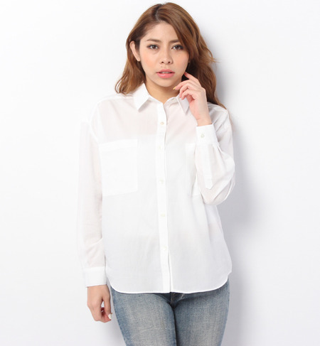 ビッグポケット長袖レギュラーシャツ