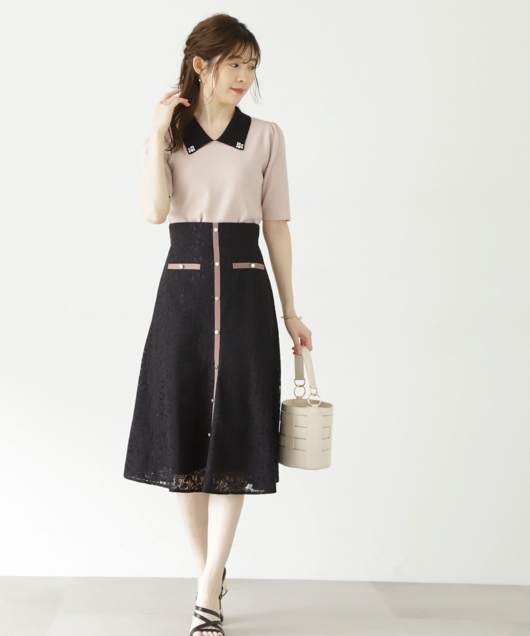 PROPORTION BODY DRESSING リーフフラワーレース スカート