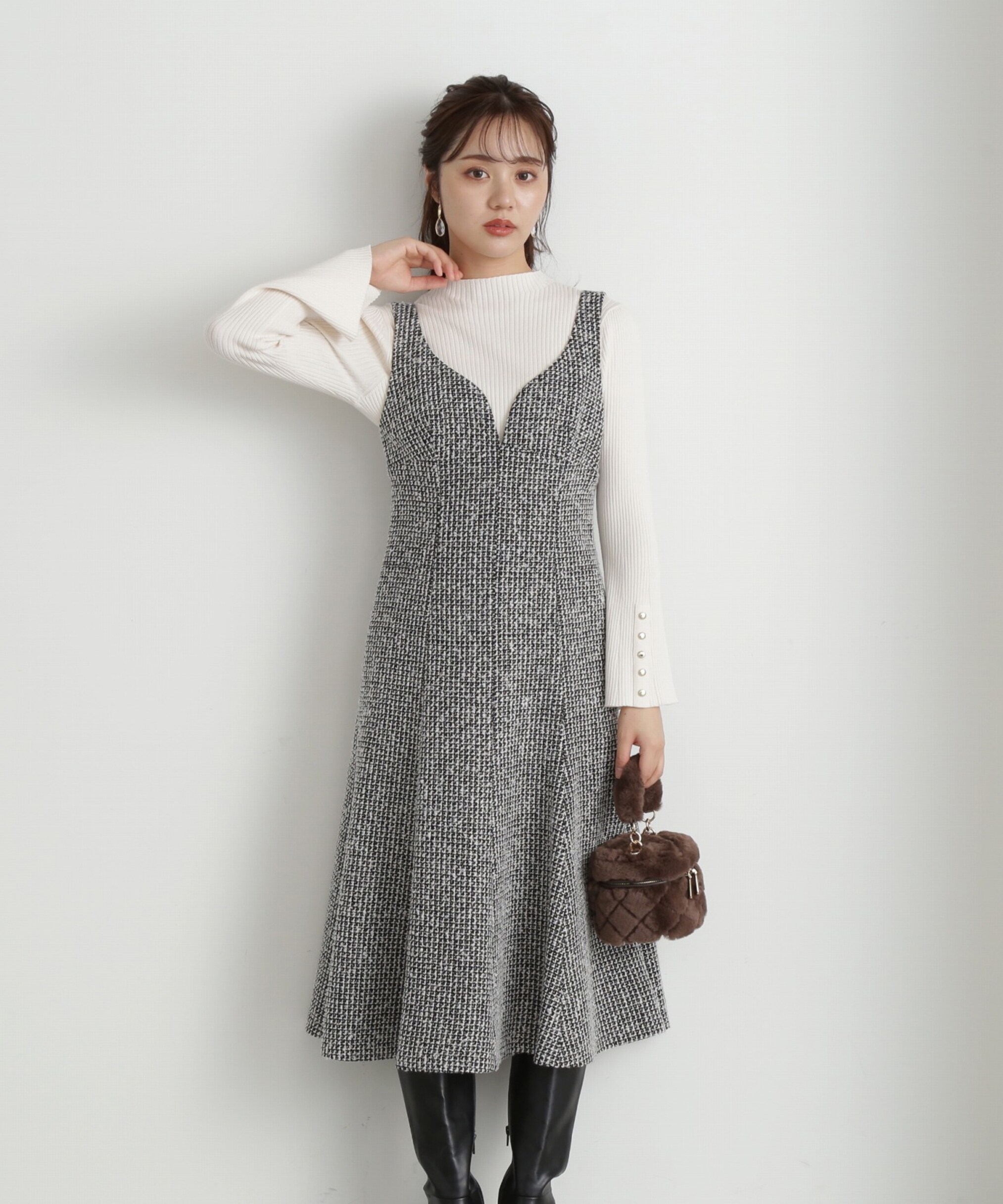 ライトツイードジャンスカ/23AW|PROPORTION BODY DRESSING