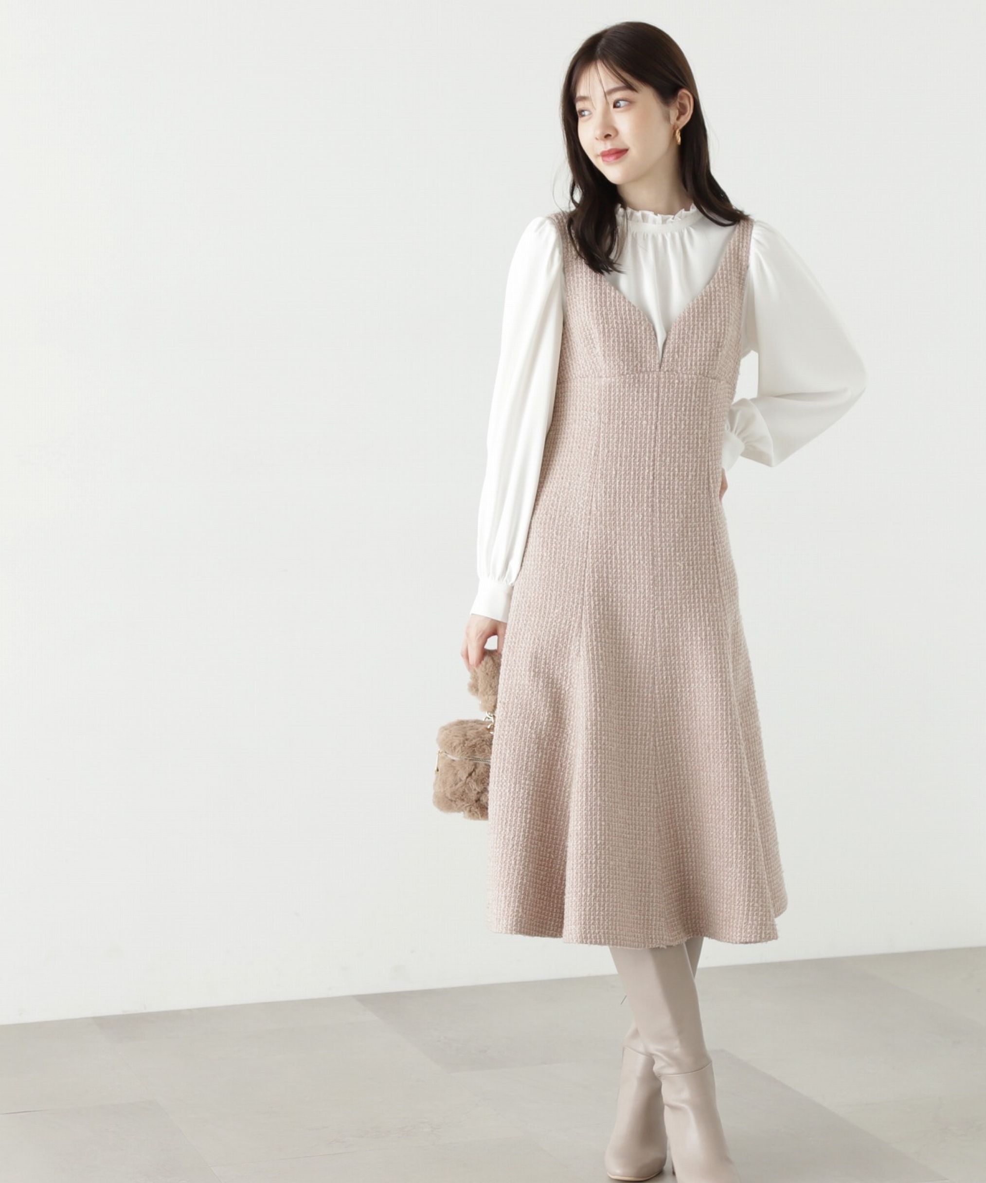 ライトツイードジャンスカ/23AW|PROPORTION BODY DRESSING