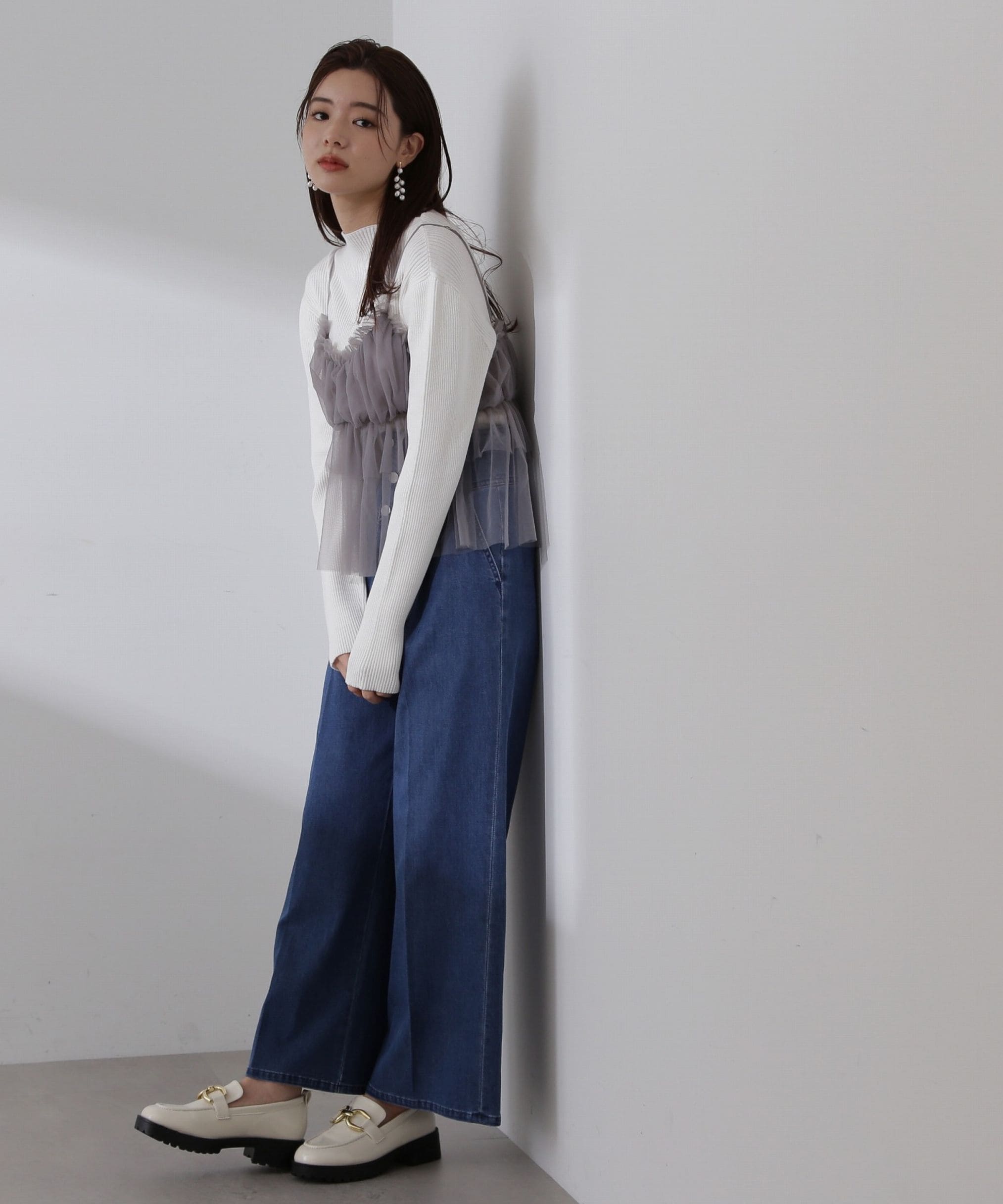 コルセットマークデニムワイドパンツ 24SS|PROPORTION BODY