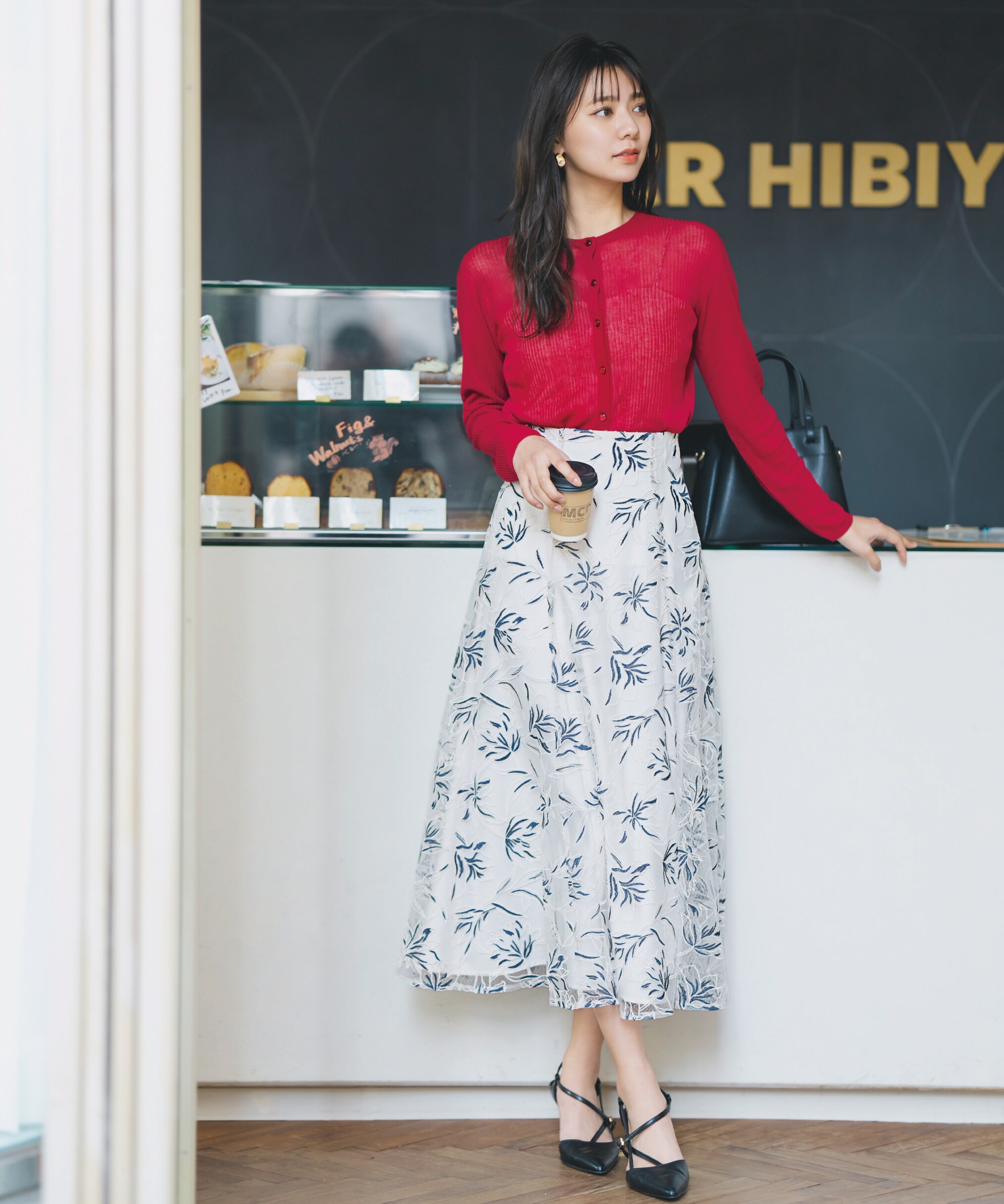 フラワーオーガン刺繍スカート|PROPORTION BODY DRESSING