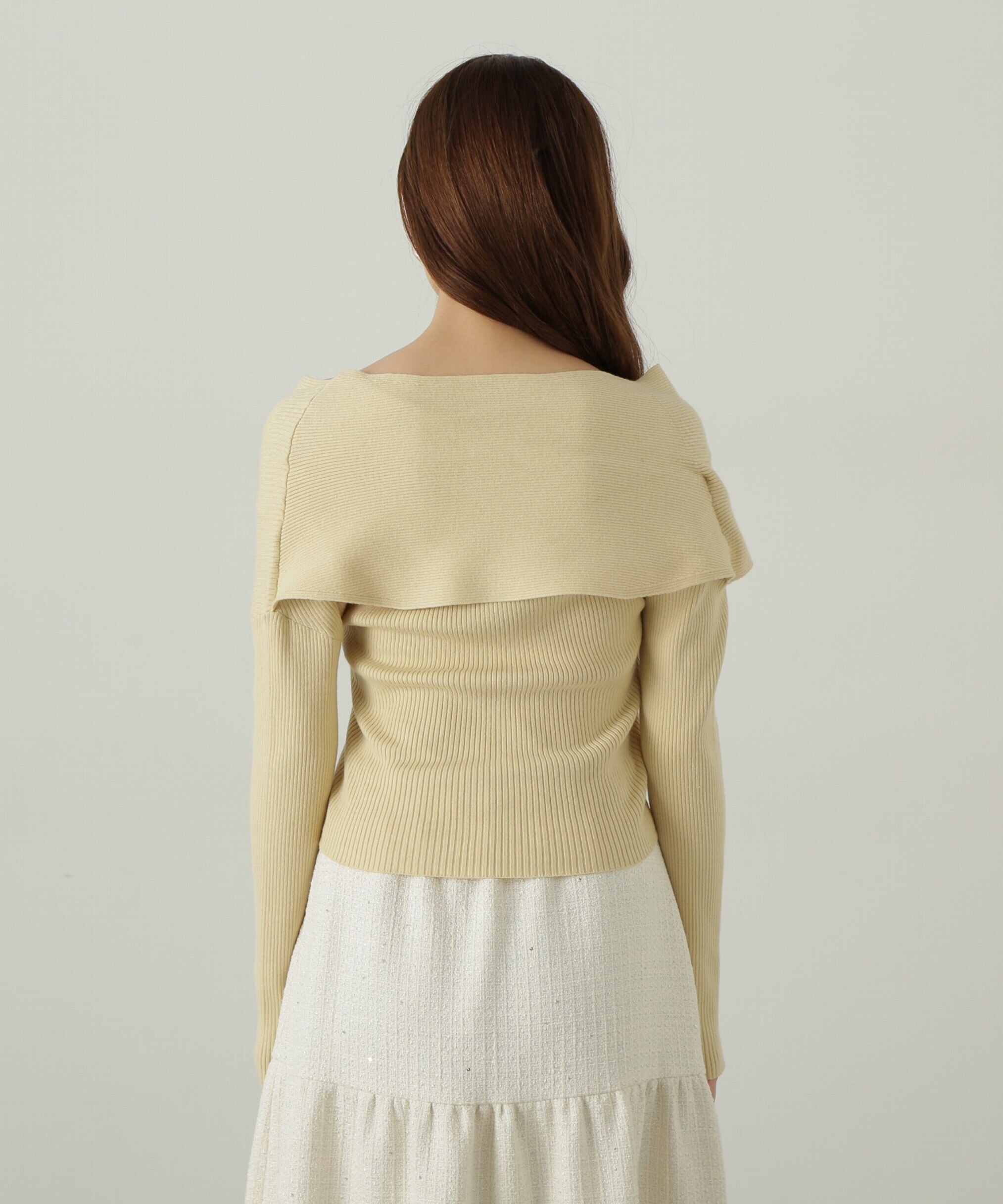 カシュクールオフショル風ニット|PROPORTION BODY DRESSING