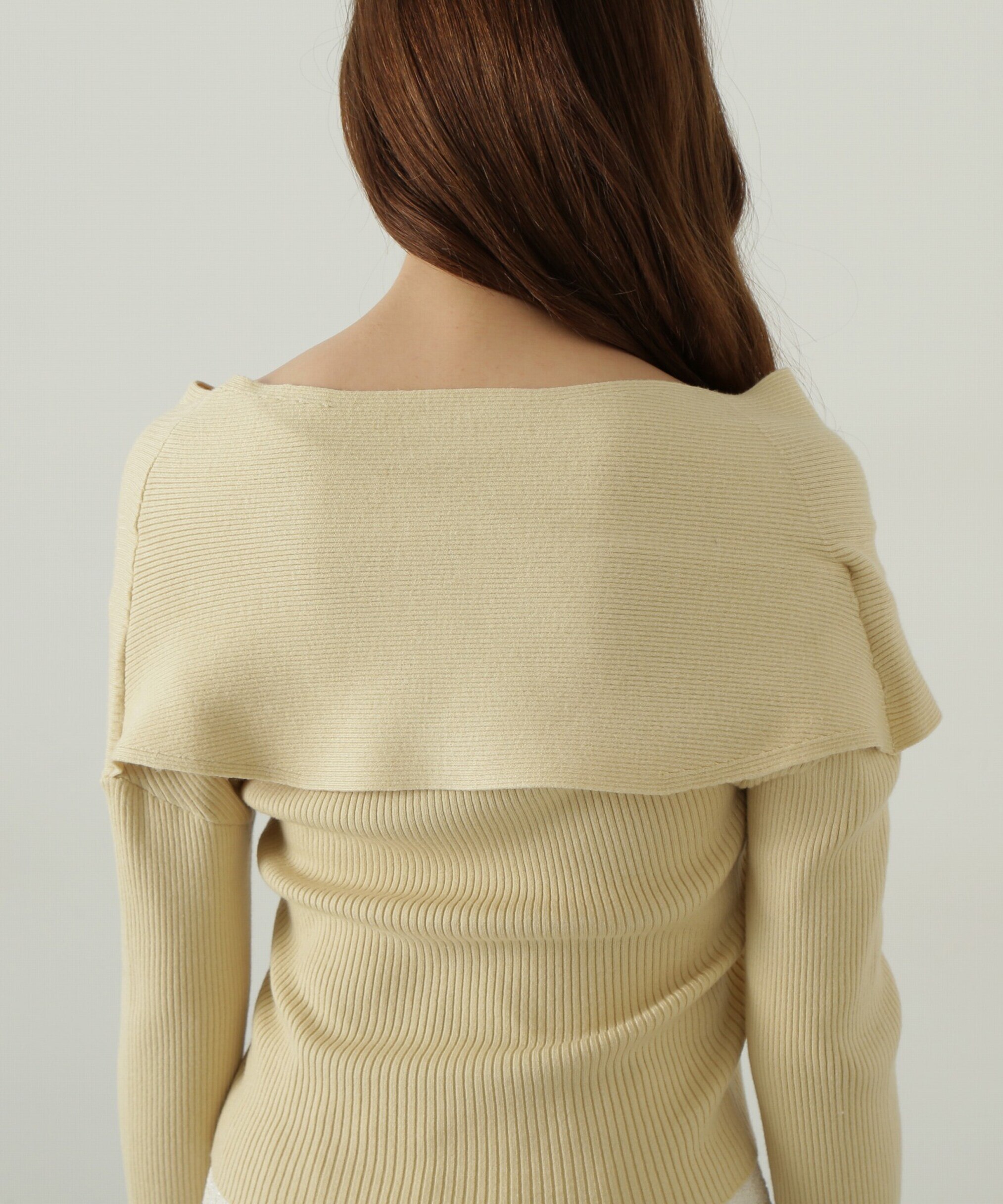 カシュクールオフショル風ニット|PROPORTION BODY DRESSING