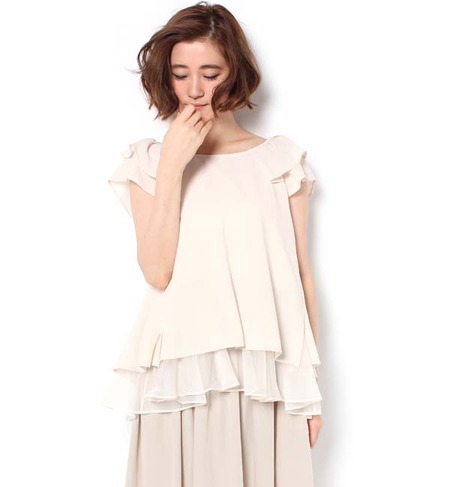 【アプワイザー・リッシェ/Apuweiser?riche】 【雑誌掲載】裾ボリュームAラインブラウス [送料無料]