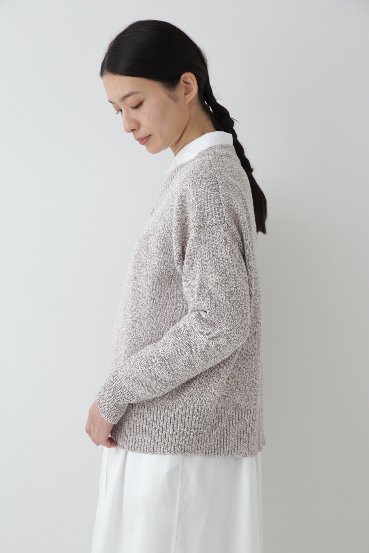 ニット Mohair wool mix sweater モヘアウールミックスセーター