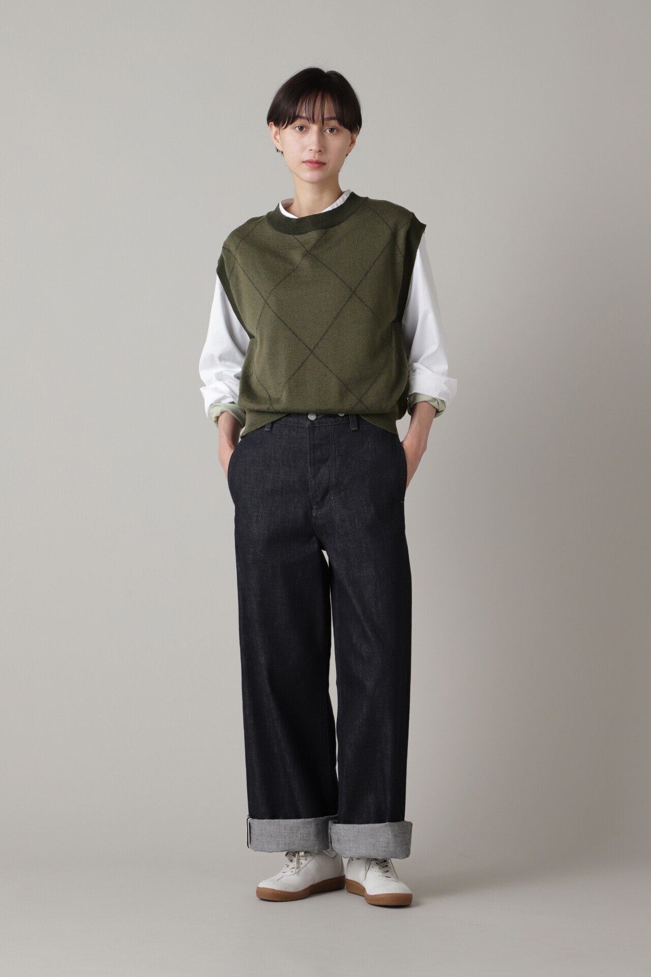 へびひめ様専用 22AW マーガレットハウエル CHECK WOOL LINEN-