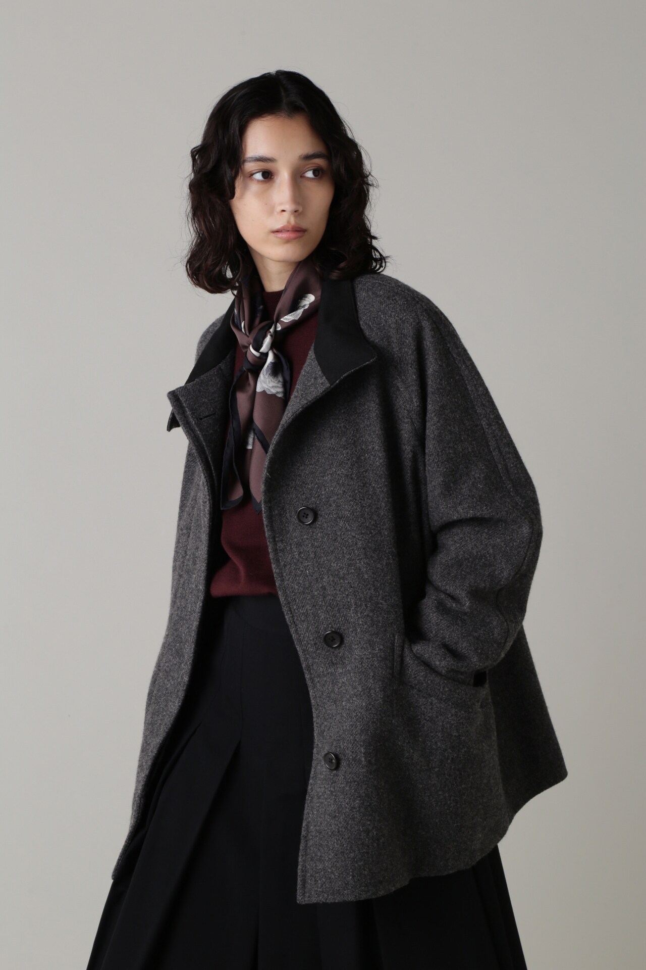 マーガレットハウエルBASIC WOOL MELTON COAT ロングコート - ロングコート