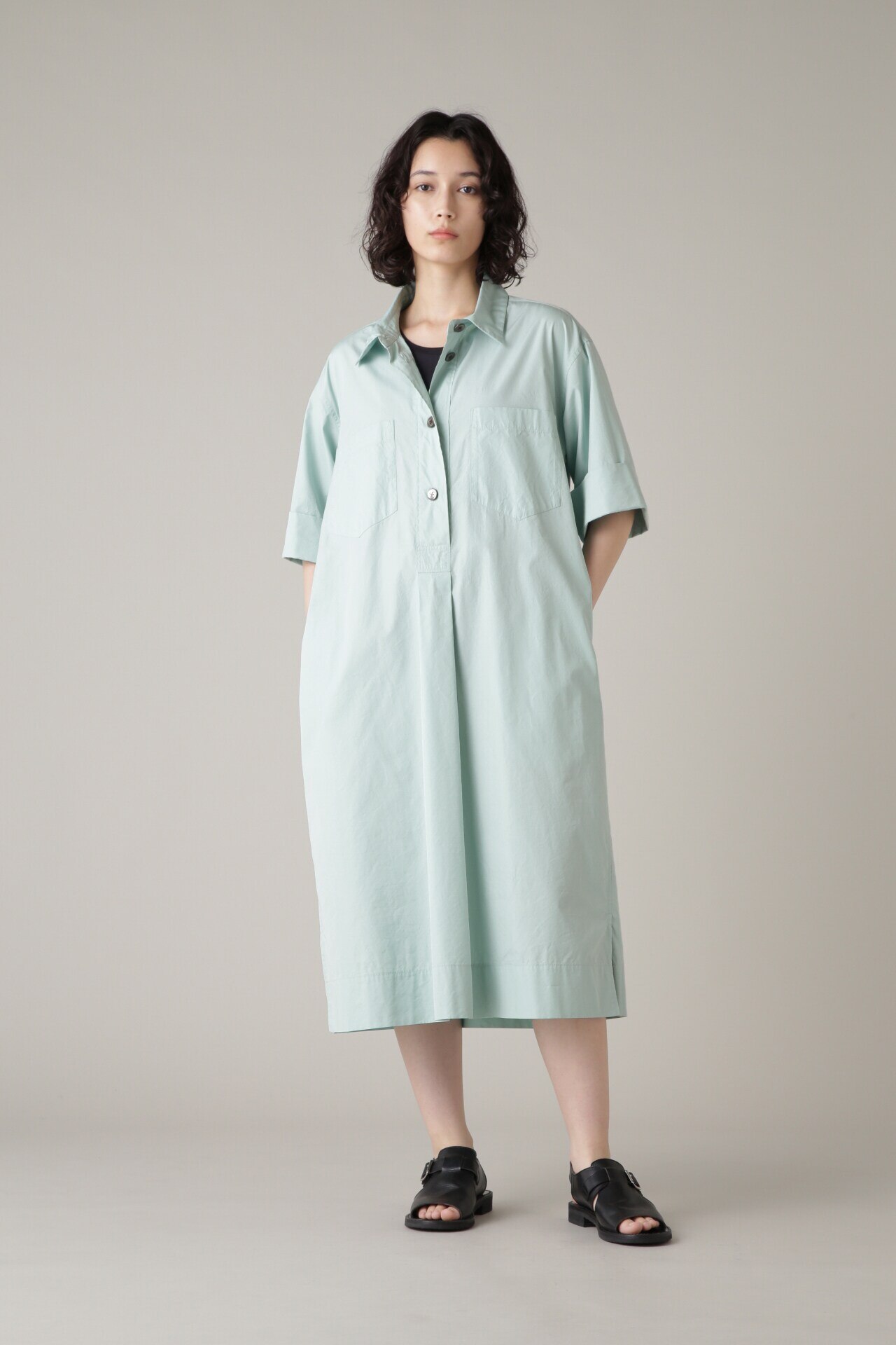 MARGARET HOWELL SILK COTTON POPLIN - スカート